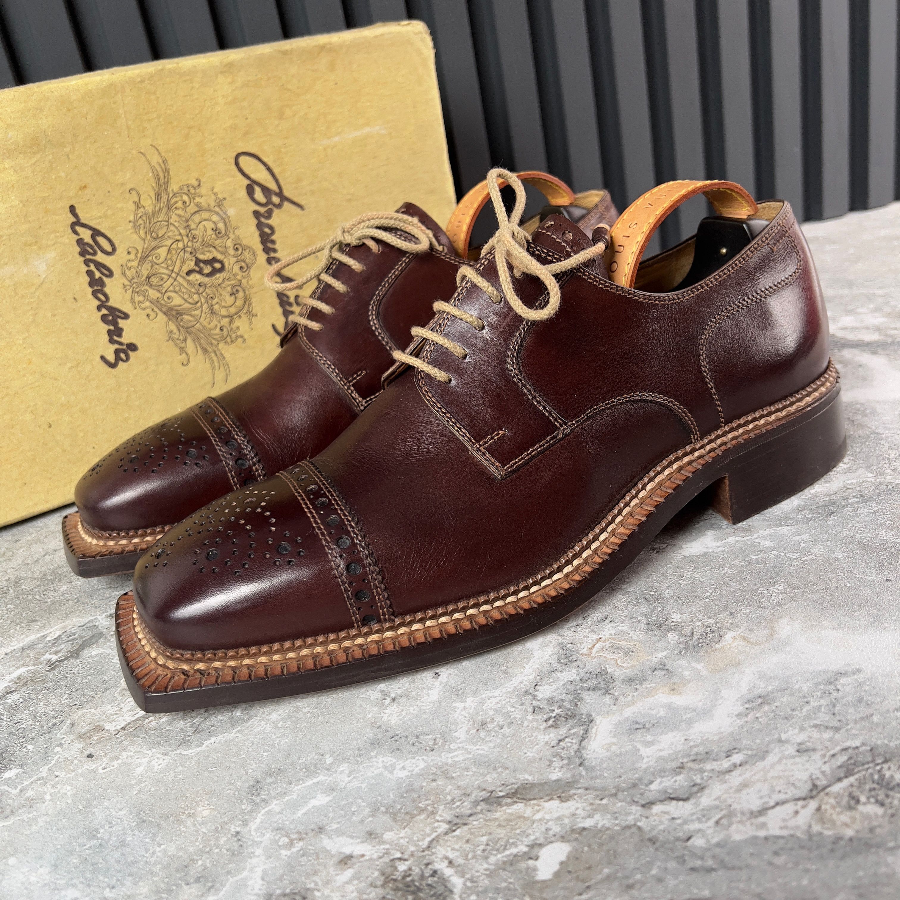 Berluti Stefano Branchini Calzoleria Brown Norvegese Cap Toe Derby Size US 9 / EU 42 - 1 Thumbnail