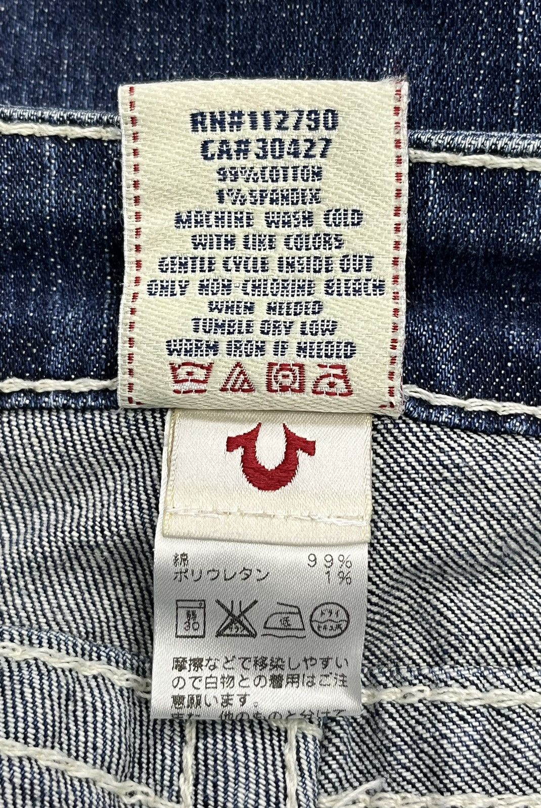 Swarovski 🔥VTG TRUE RELIGION BECKY x SWAROVSKI GEMSTONE Stretch FLARE Size 28" / US 6 / IT 42 - 15 Thumbnail
