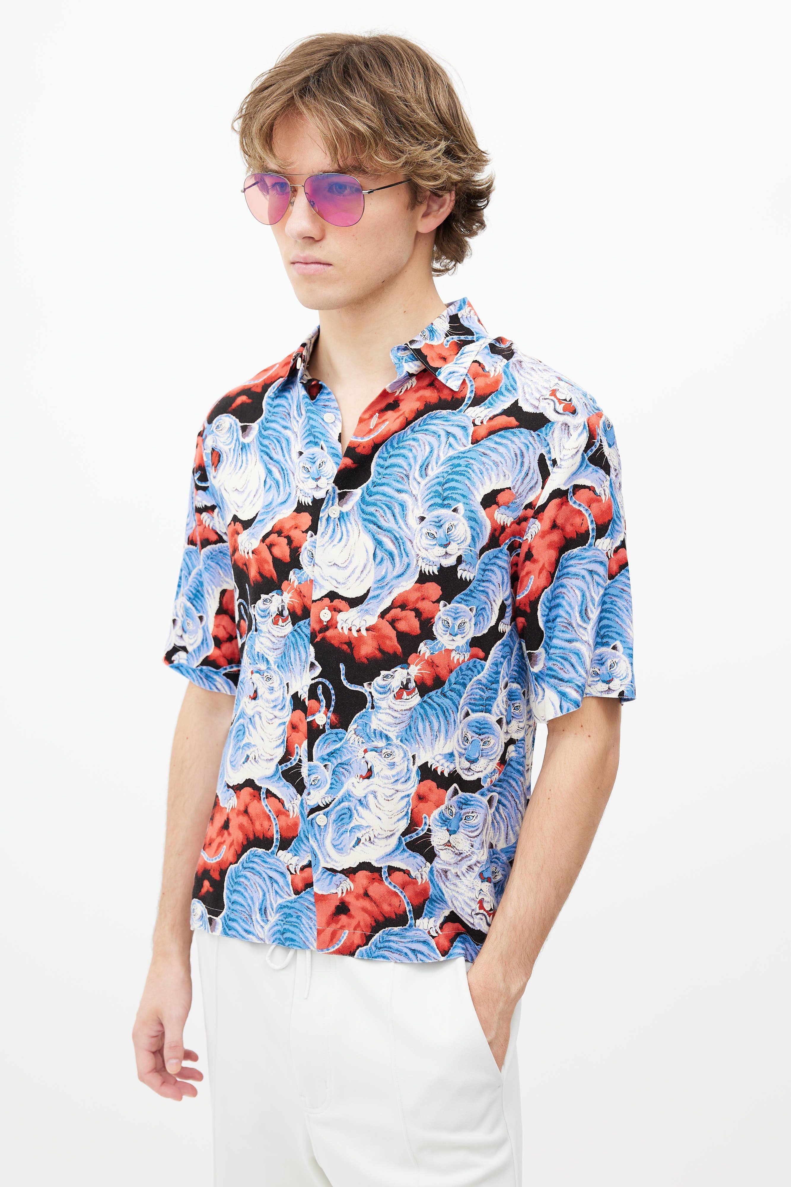 Sandro FREE SHIPPING!! - Tiger Print Shirt Size US L / EU 52-54 / 3 - 3 Thumbnail