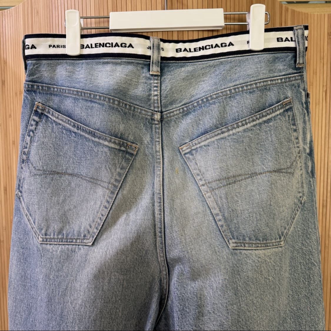 Balenciaga Balenciaga Waist Logo Denim Pants Size US 35 - 7 Thumbnail
