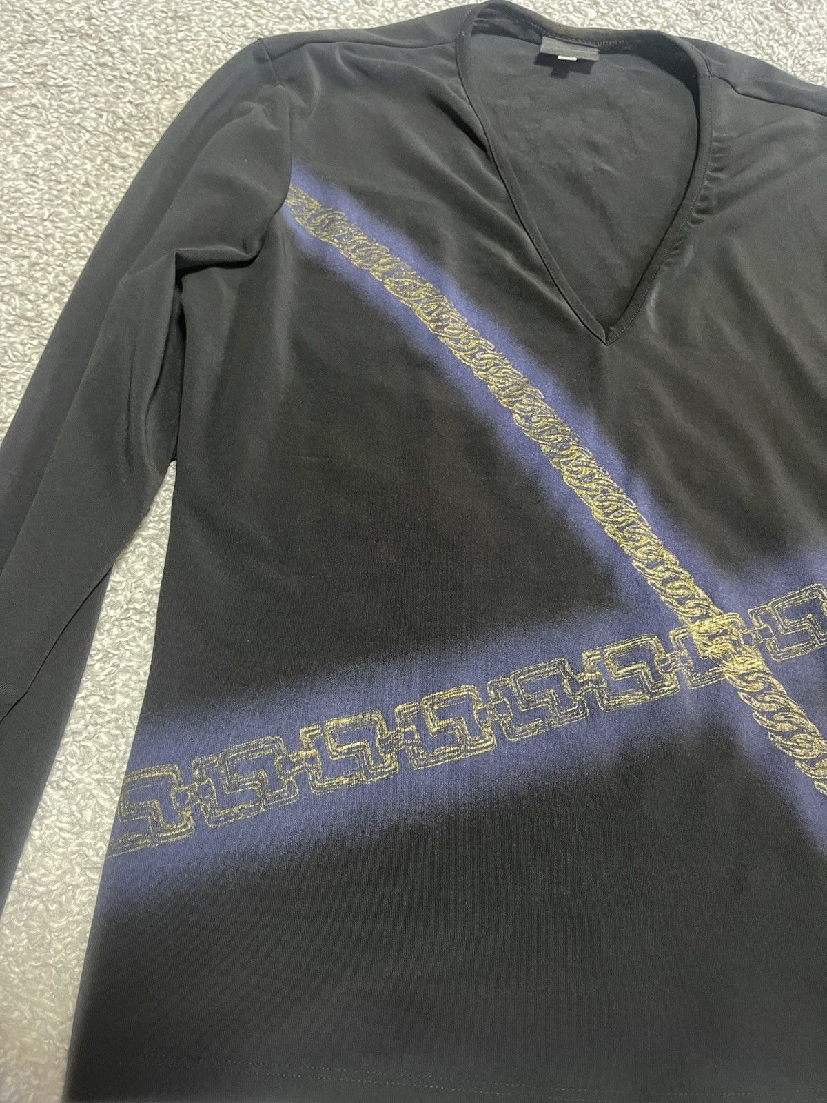 Versace Jeans Couture × Vintage Vintage Versace Archive Mesh Top Y2K Medusa Long Sleeve XL Size US XL / EU 56 / 4 - 5 Thumbnail