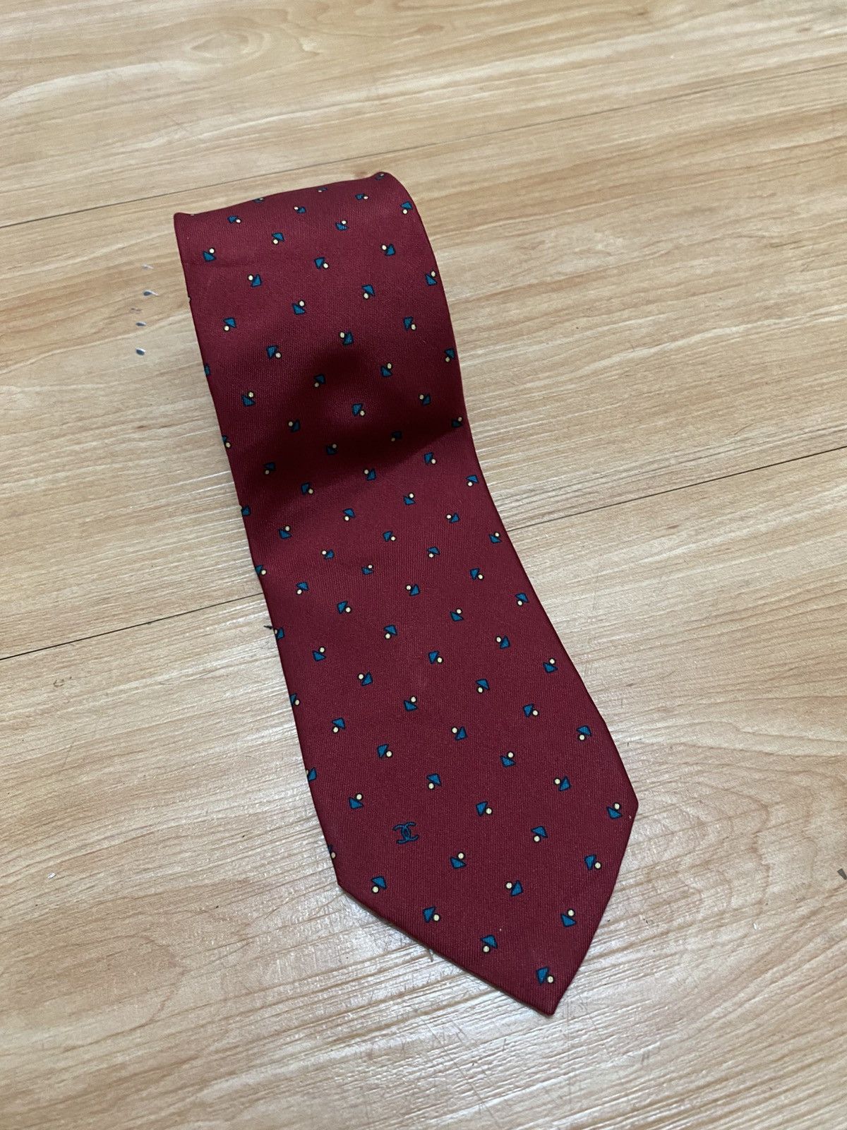 Chanel Vintage chanel tie mushroom printed nice pattern Size ONE SIZE - 3 Thumbnail
