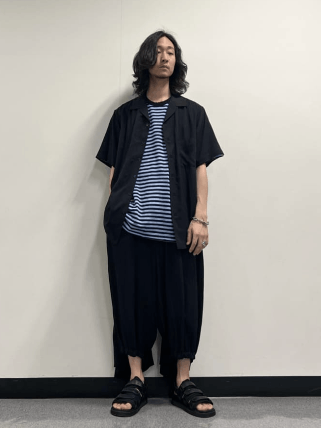 Yohji Yamamoto Yohji Yamamoto POUR HOMME - CELLULOSE OPEN COLLAR BLOUSE Size US L / EU 52-54 / 3 - 11 Thumbnail