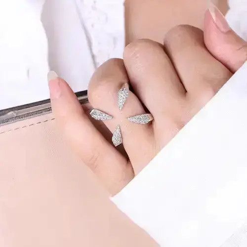 Jewelry Skull Style Adjustable Ring in Silver, Men's