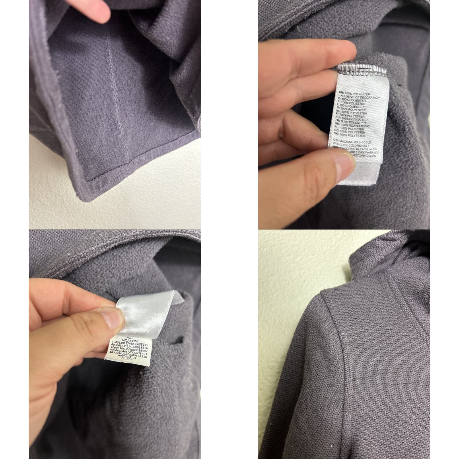 The North Face The North Face Women’s Small Fleece Pullover Hoodie Jacket Gray Knit Stitch Snap Pullover Kangaroo Pockets Logo Size S / US 4 / IT 40 - 8 Thumbnail