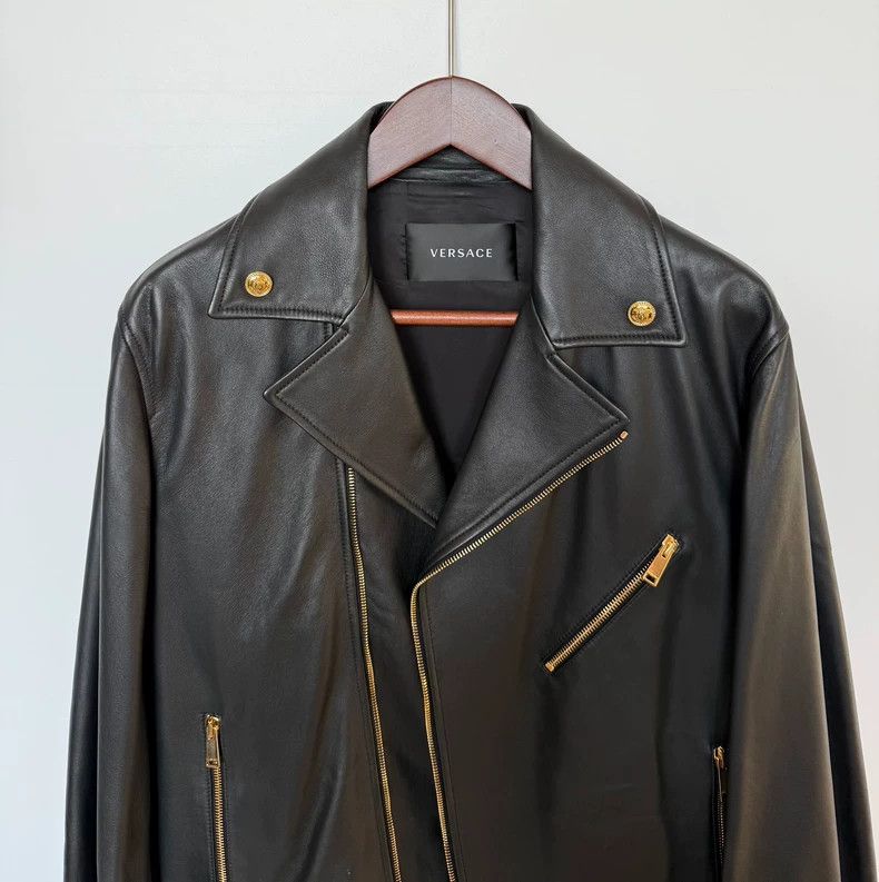 Versace Versace Medusa zip-zip biker leather jacket Size US L / EU 52-54 / 3 - 2 Thumbnail