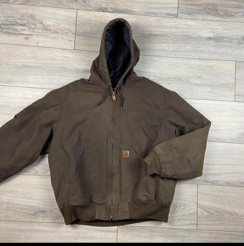 Carhartt Carhartt Duck Washed Quilt Lined Work Jacket* mens Large Reg Size US L / EU 52-54 / 3 - 1 Thumbnail