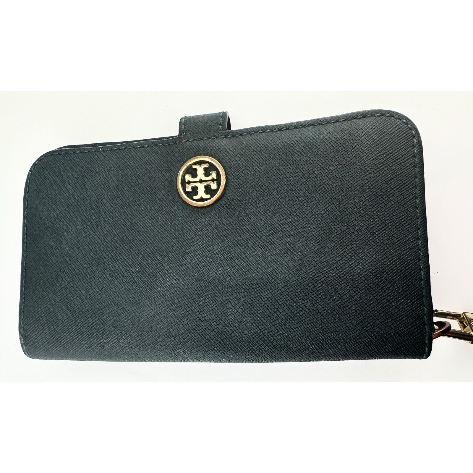 Tory Burch Tory Burch Deep Green Leather Bi-Fold Wallet Wristlet Size ONE SIZE - 16 Thumbnail