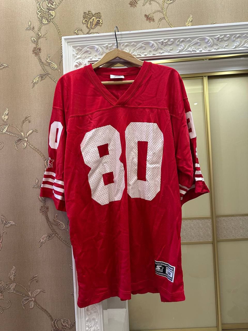 Starter Jerry Rice 49ers Starter Vintage 1995 NFL Jersey Red Mens Size US L / EU 52-54 / 3 - 1 Thumbnail