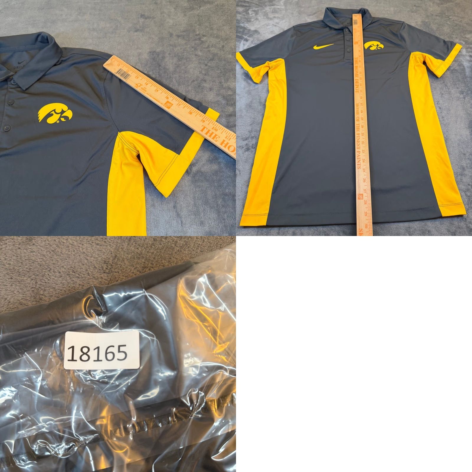 Nike Nike Dri-FIT Polo Shirt Mens Medium Gray Yellow College University Hawkeyes NCAA Sideline Athletic Casual/Activewear Shirt Size US M / EU 48-50 / 2 - 8 Thumbnail