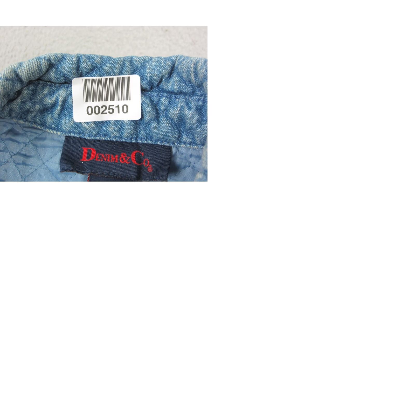 Denim & Co. Vintage Denim & Co Jacket Womens Large Blue Quilted Bomber Full Zip Cotton 90s Size L / US 10 / IT 46 - 9 Thumbnail