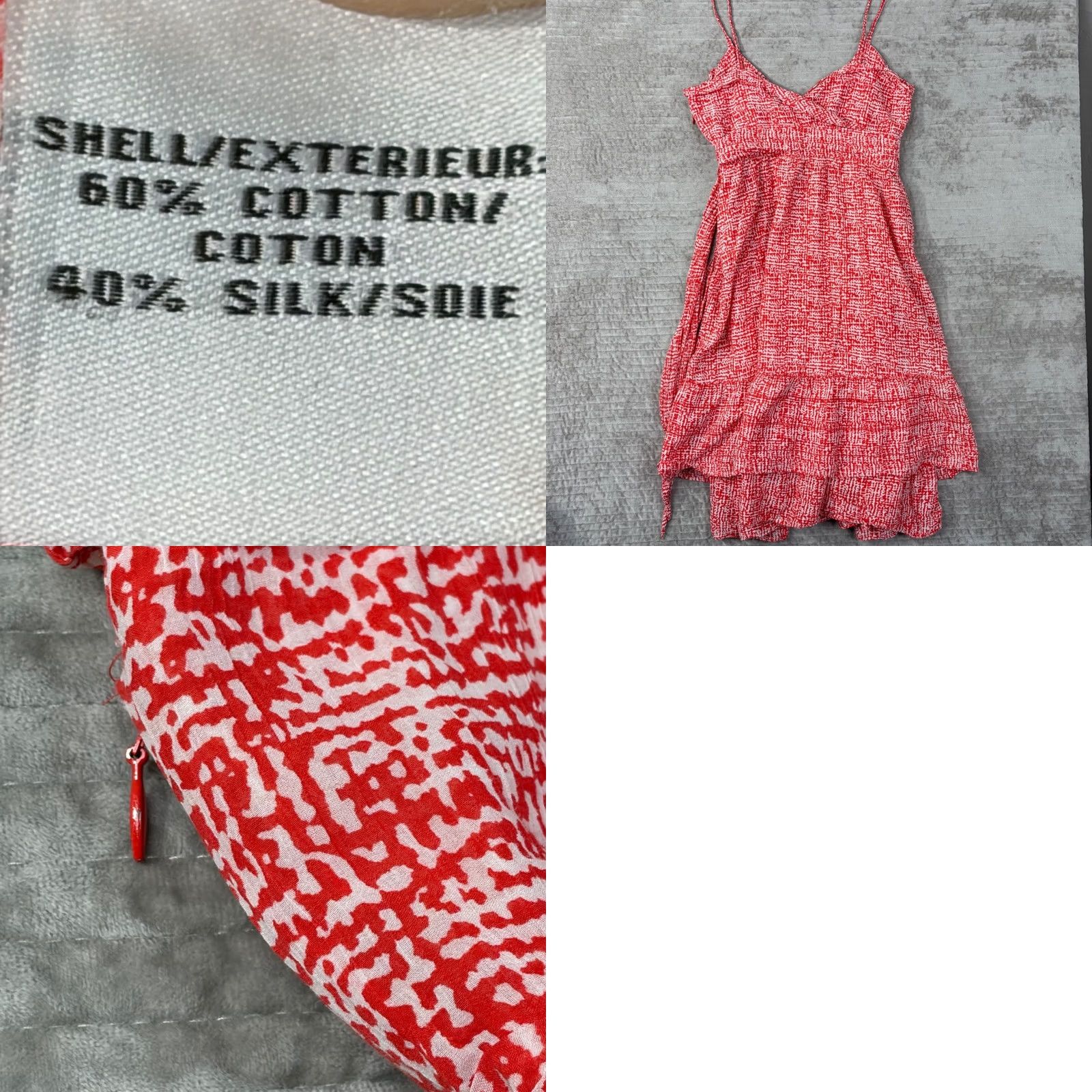 Diane von Furstenberg Diane von Furstenberg Queenie Wrap Dress Red White Tiered Ruffle Spaghetti Strap V-Neck Tie Short Dress Womens 4 Size S / US 4 / IT 40 - 8 Thumbnail