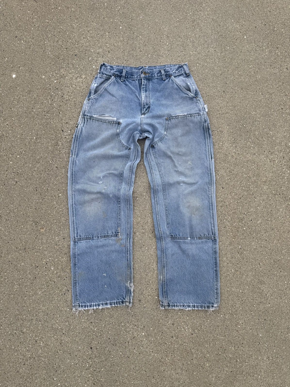 Vintage B73DST Denim Carhartt Double Knee Carpenter Pants