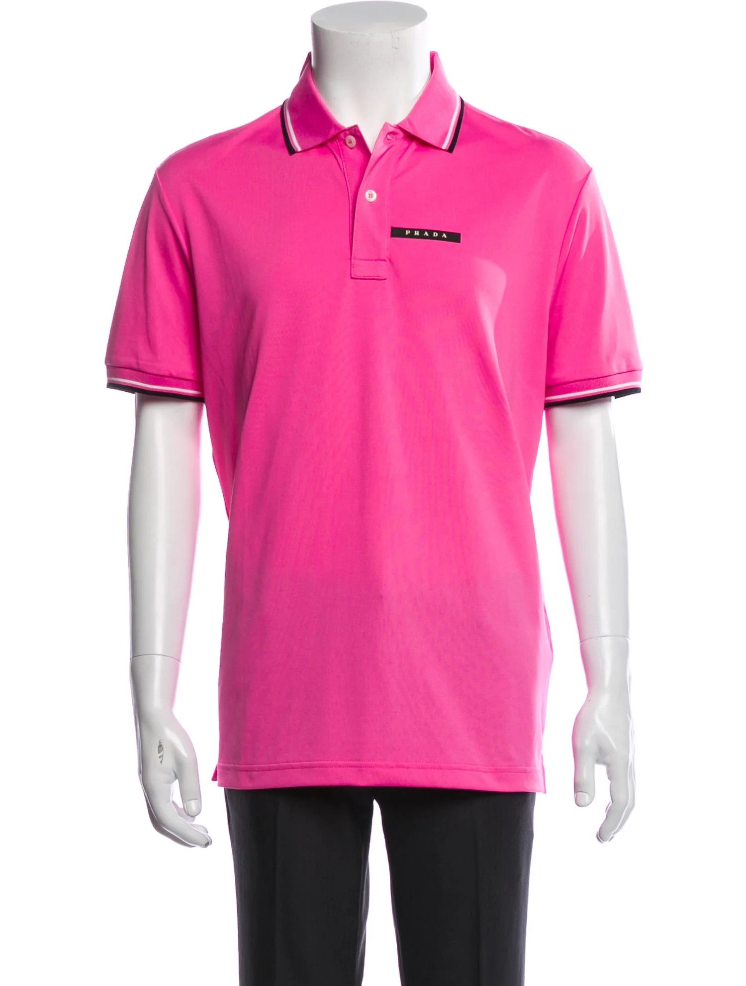 Prada o1mt1gz0924 Short Sleeve Polo Shirt in Pink Size US S / EU 44-46 / 1 - 2 Thumbnail