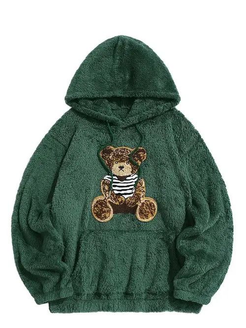 VIBE #20 Hoodie Fluffy Teddy Bear Sweetshirt Size US L / EU 52-54 / 3 - 1 Thumbnail