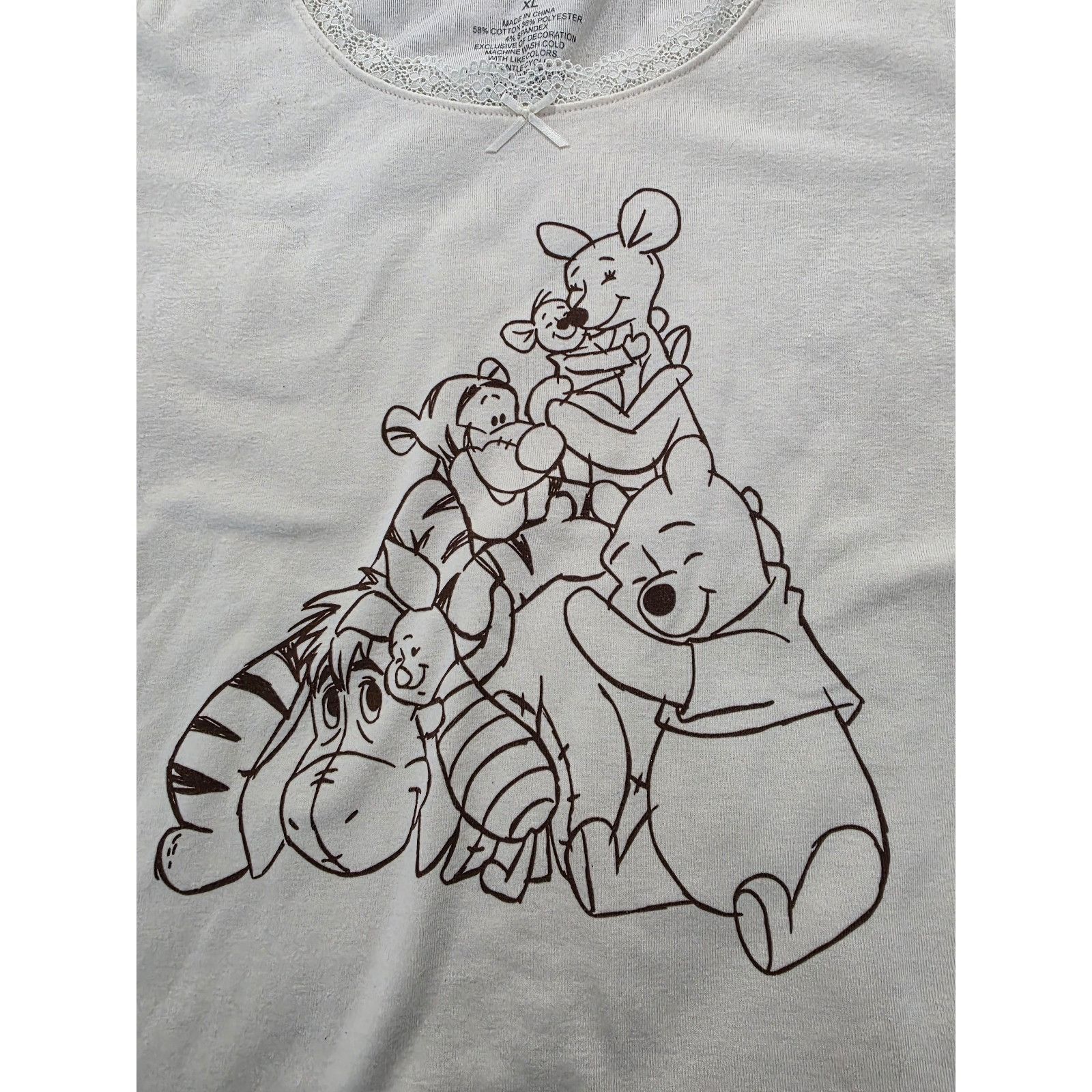 Disney Disney Winnie the Pooh and Friends sketch women's sz XL Shor Size XL / US 12-14 / IT 48-50 - 4 Thumbnail