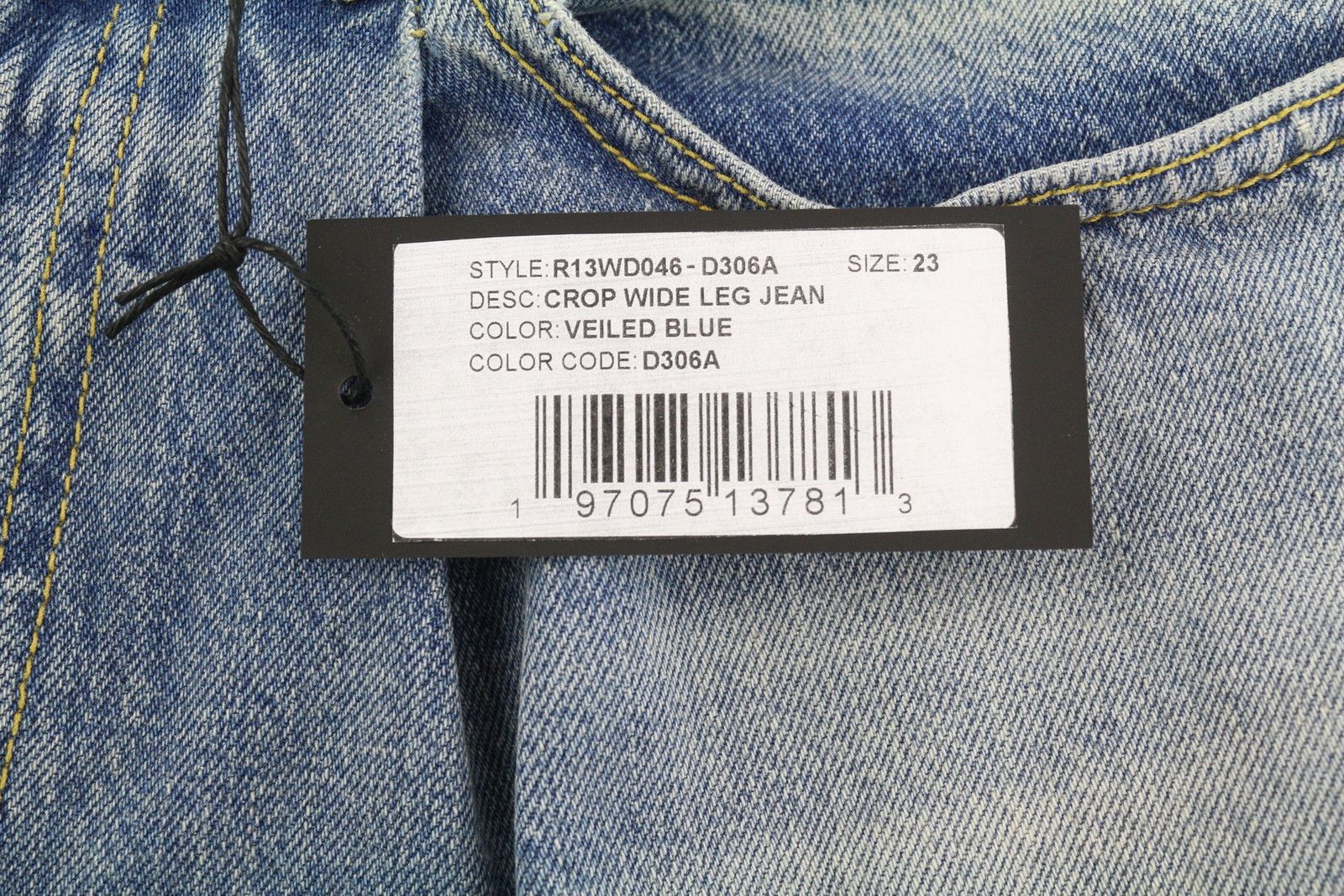 R13 CROPPED WIXDELEG 23 Loose Straight Ankle Length 84407 Size 23" - 7 Thumbnail
