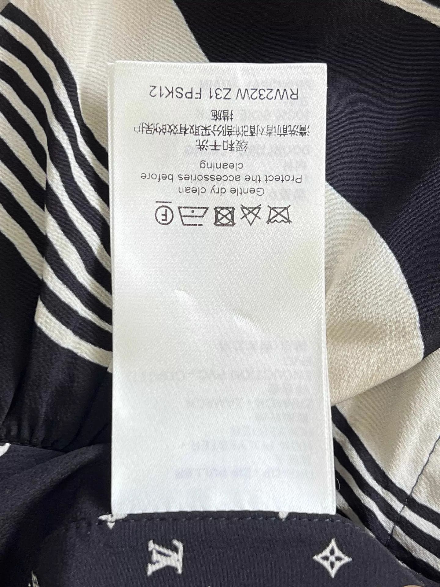 Louis Vuitton LV Nautical Silk Skirt Black White Logo Stripe 36 Near Mint Size 26" / US 2 / IT 38 - 8 Thumbnail