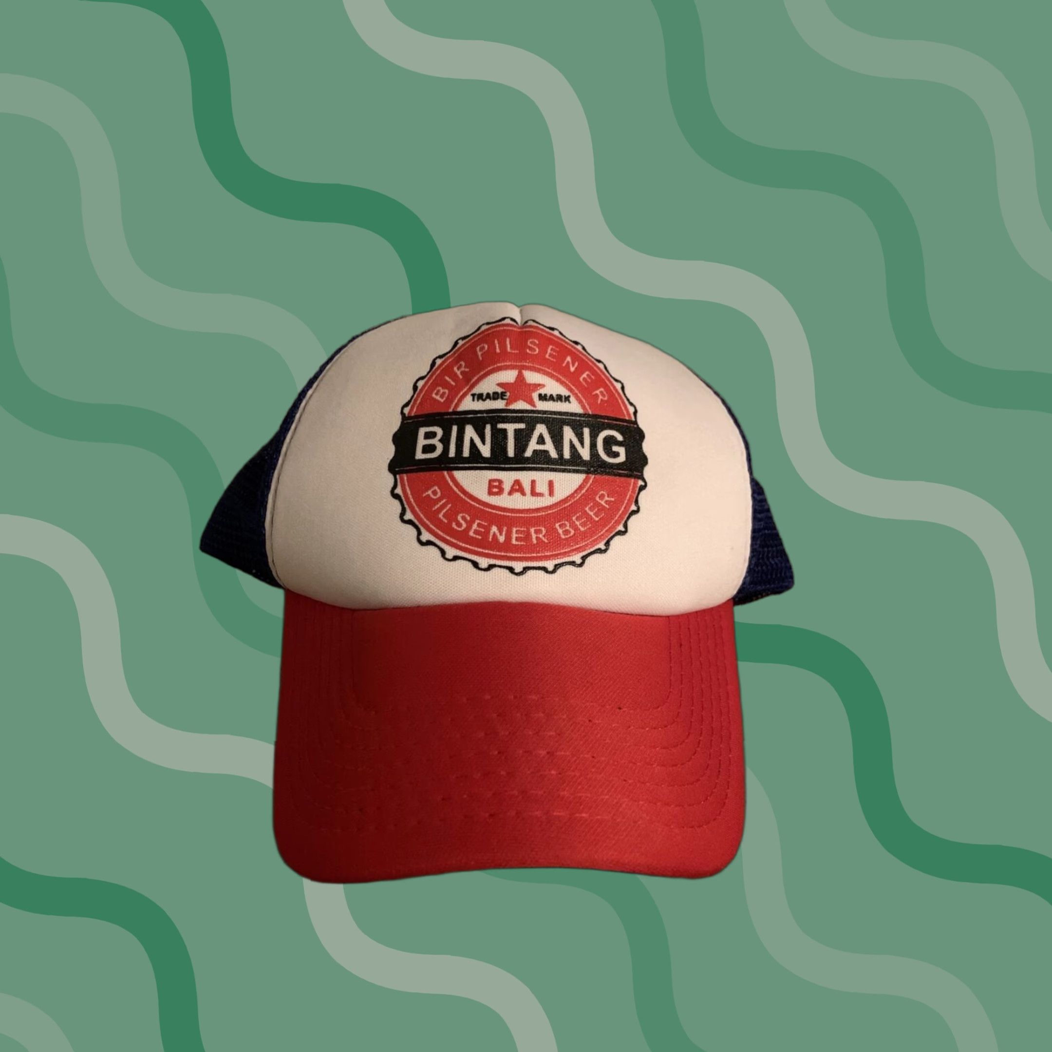 Vintage VINTAGE Bintang Bali Pilsner Beer Snapback Hat Adjustable Red White Blue Mens Size ONE SIZE - 1 Thumbnail