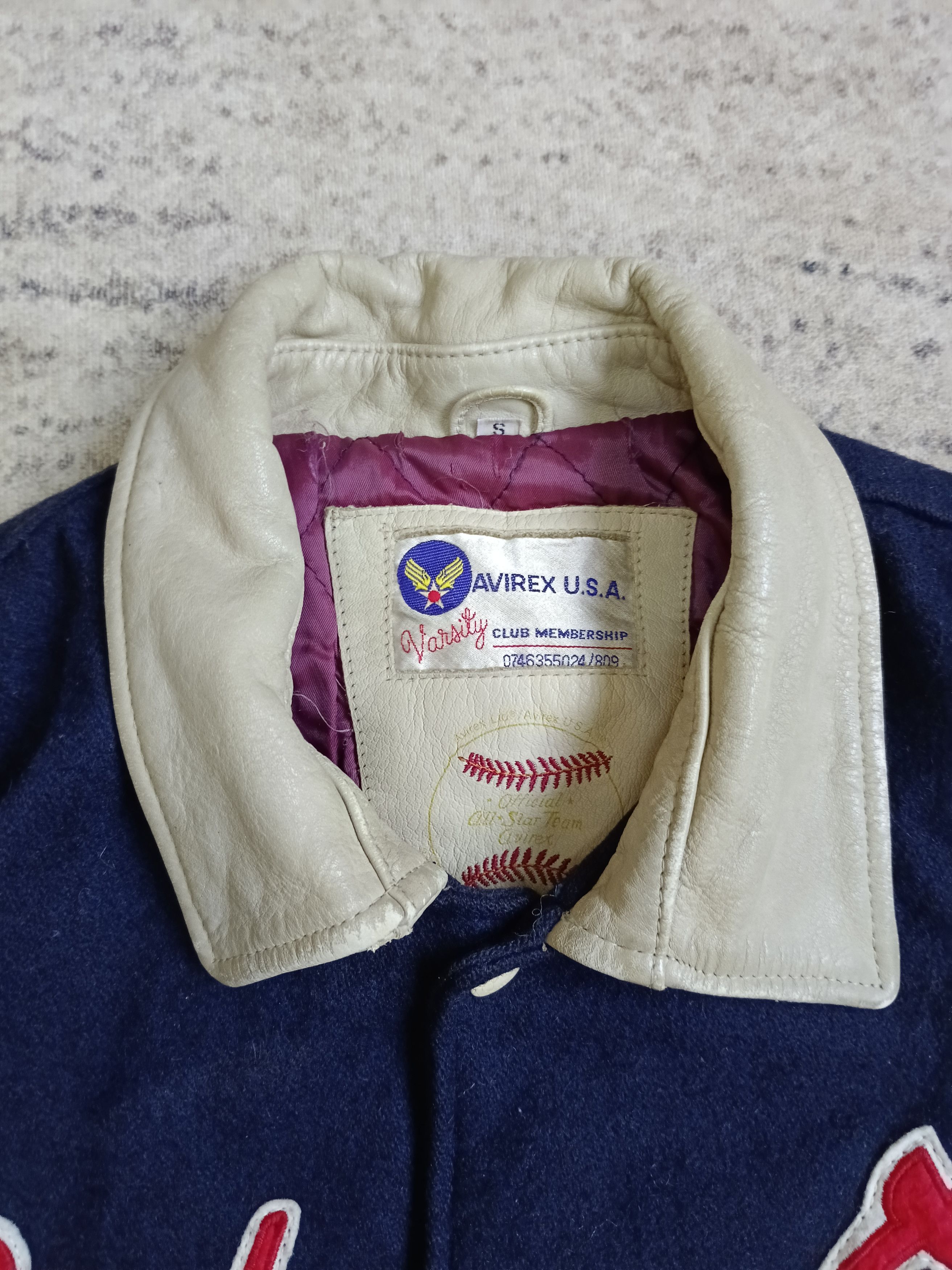 Avirex VINTAGE RED SKY AVIREX RED INDIAN VARSITY JACKET Size US S / EU 44-46 / 1 - 13 Thumbnail