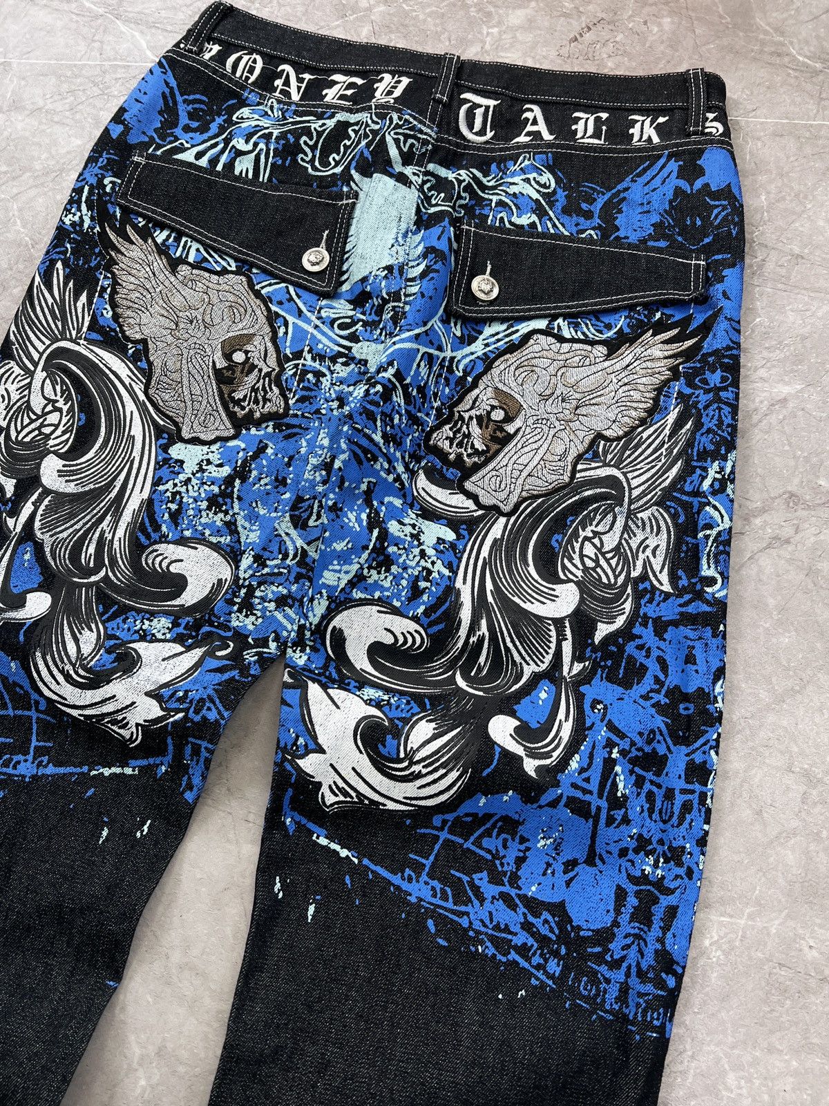 Karl Kani × Wu-Tang Clan Vintage rap wide leg Coogi style rap pants jeans skater Size US 36 / EU 52 - 4 Thumbnail