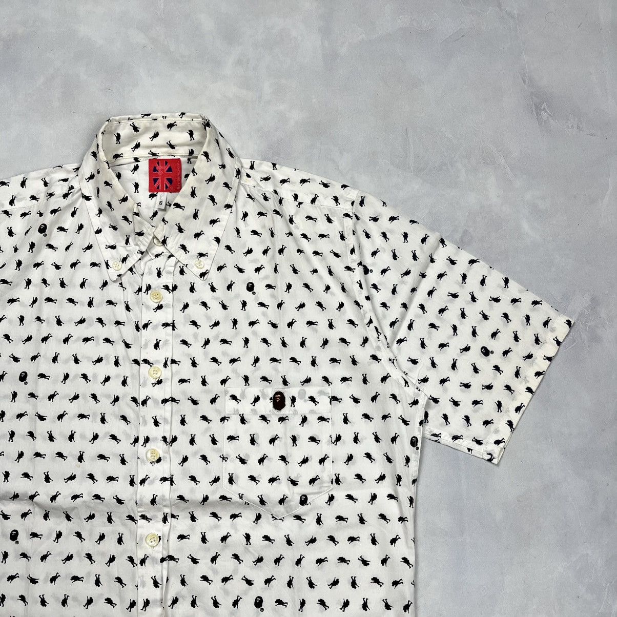 Bape Bape Monogram Button Up Shirt Pocket Logo Size US S / EU 44-46 / 1 - 3 Thumbnail