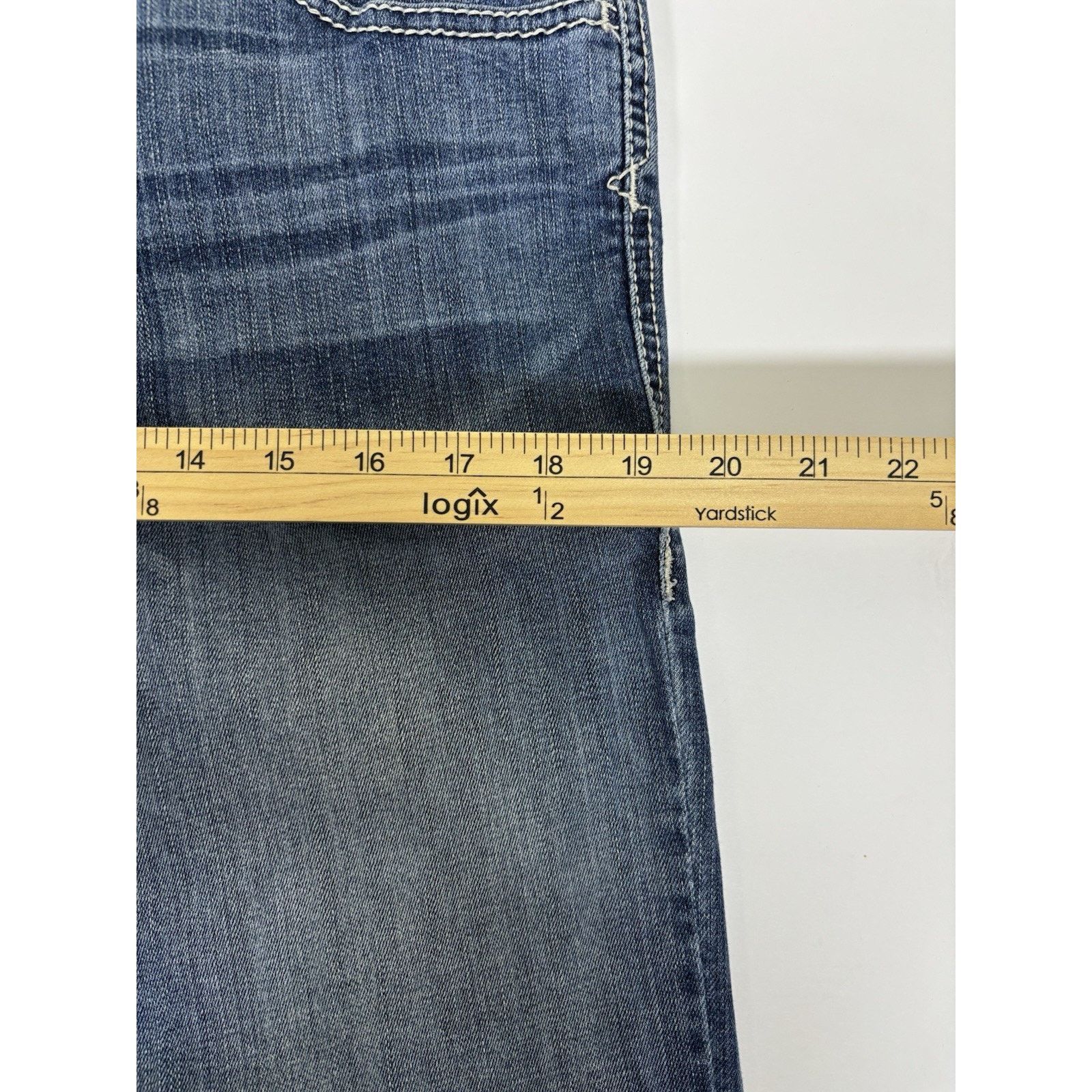 Ariat Women’s Ariat Denim Jeans Size 33R Blue Cropped Frayed Hem Size 33" - 6 Thumbnail