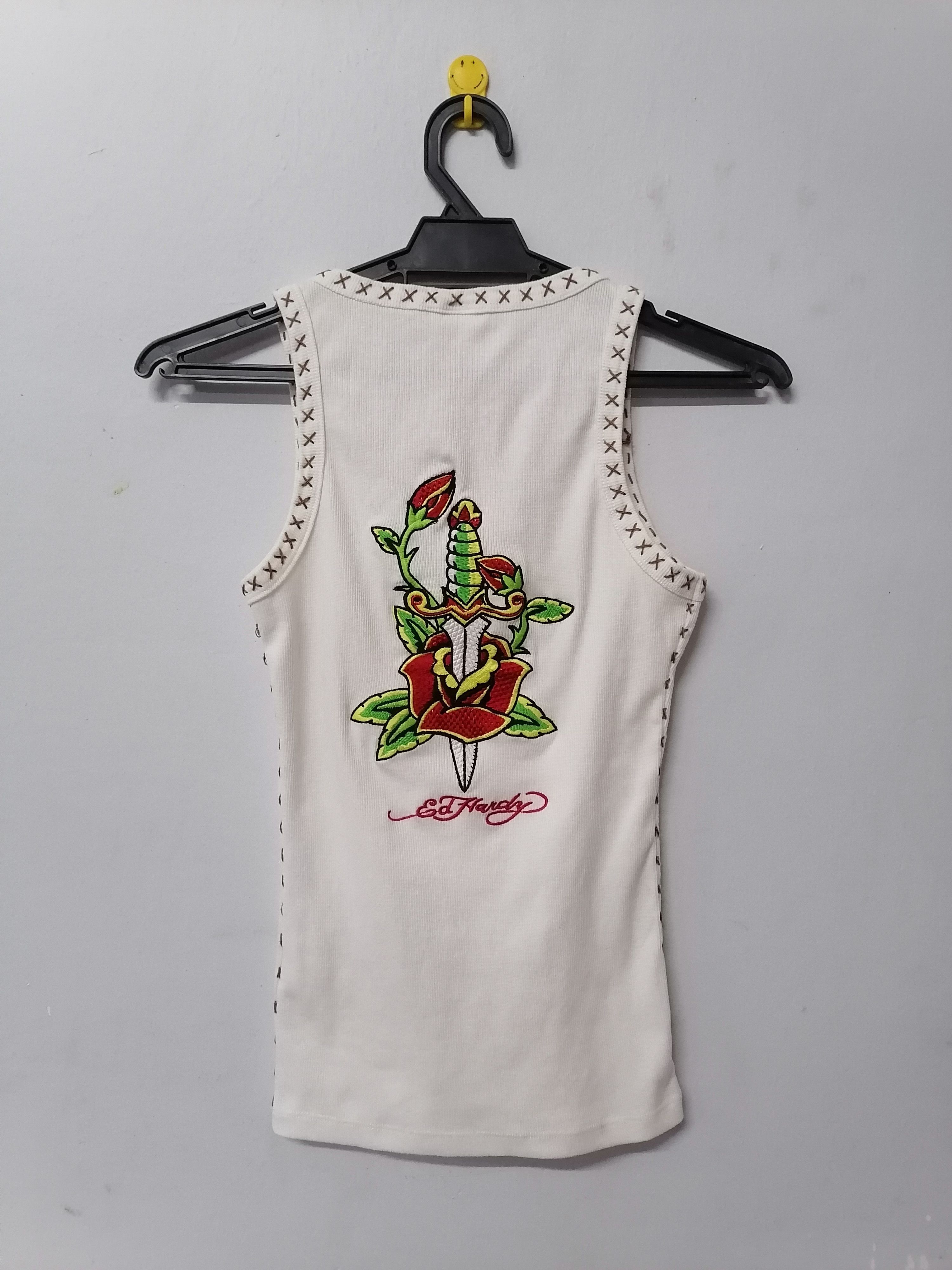 Ed Hardy Don Ed Hardy Dagger Rose Tank Tops Size M / US 6-8 / IT 42-44 - 1 Thumbnail