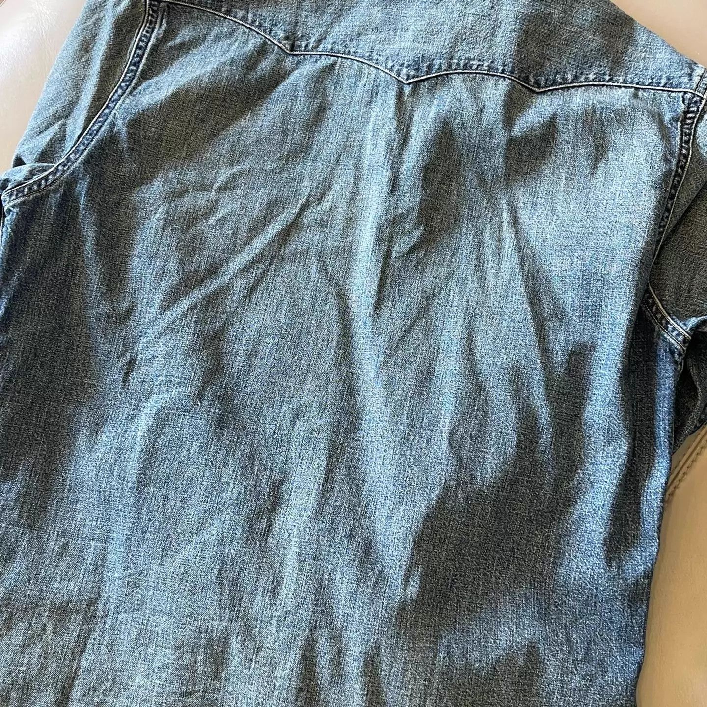RRL Ralph Lauren RRL Thick Denim Shirt Nat Wash Bull Silver Snap S Size US S / EU 44-46 / 1 - 2 Thumbnail