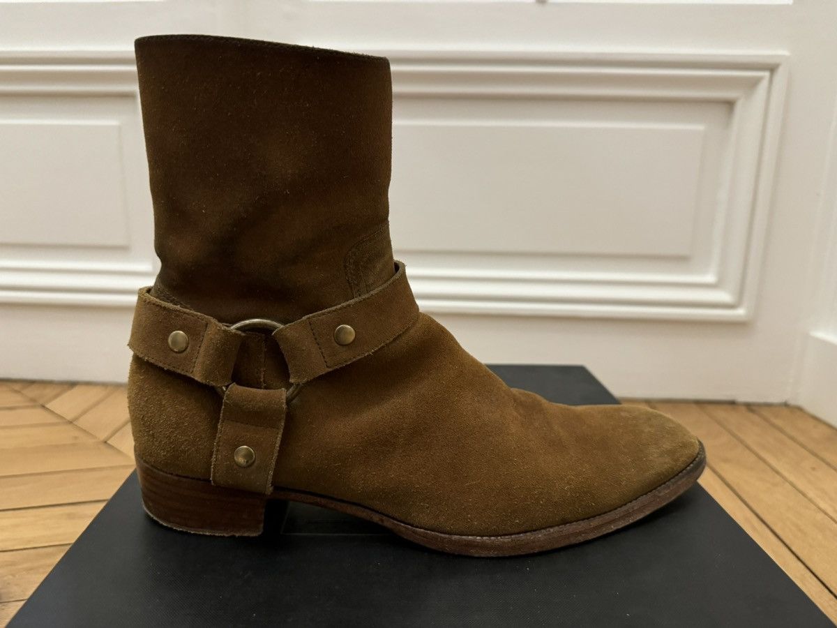 Hedi Slimane × Saint Laurent Paris Saint Laurent Wyatt Harness Boots in Ochre Size US 8.5 / EU 41-42 - 10 Thumbnail