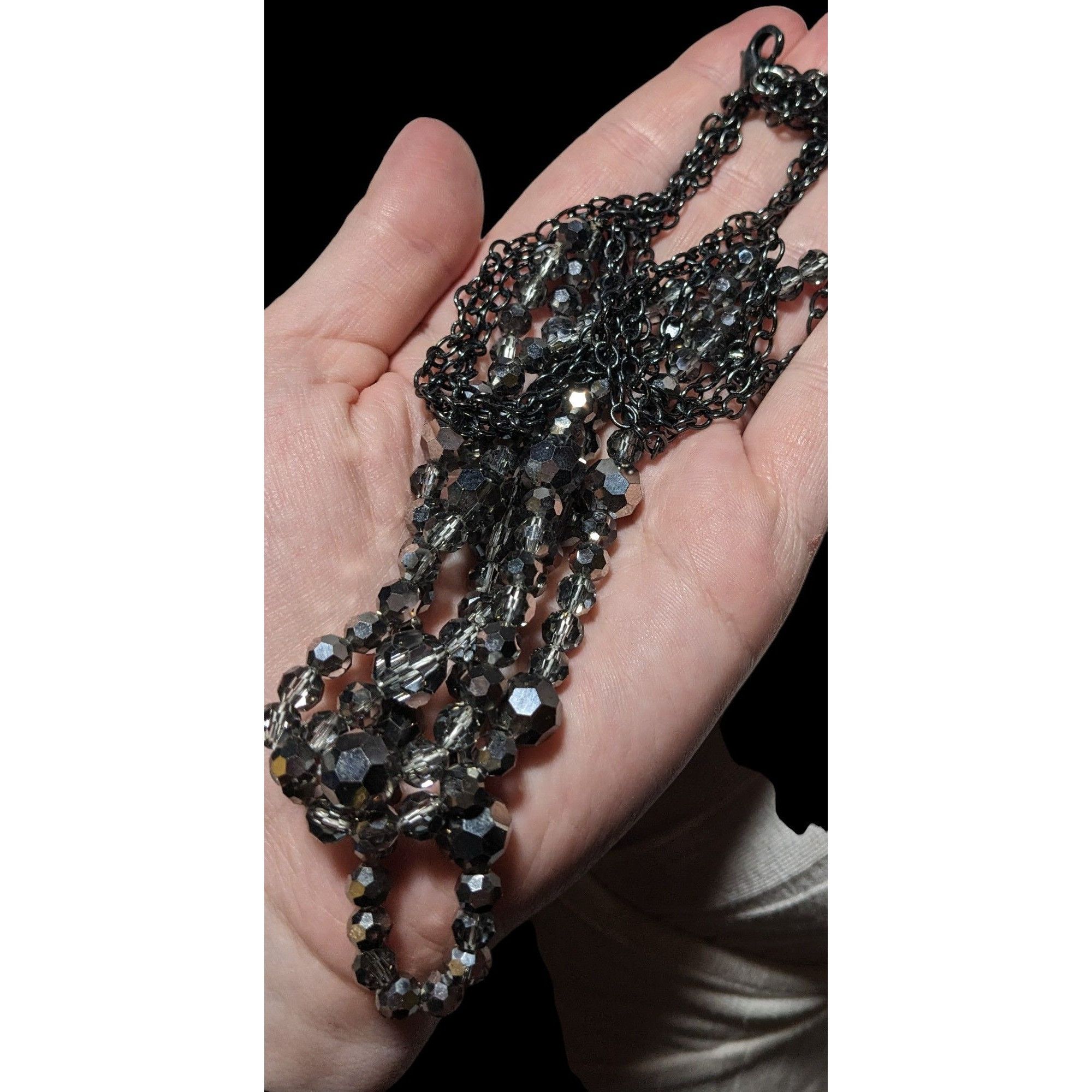 Other Glam Goth Multilayer Glass Beaded Necklace Size ONE SIZE - 5 Thumbnail