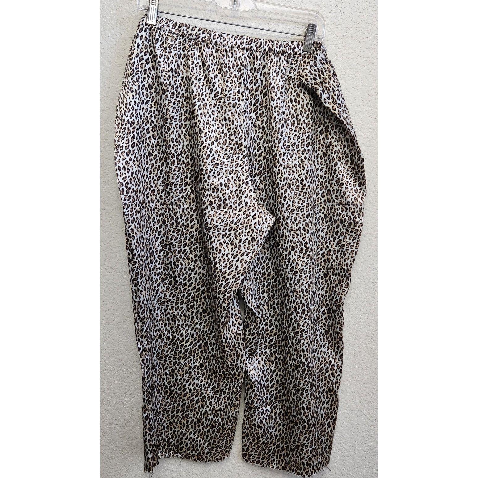 Other Apt 9 Brown Animal Print Satin PJ Bottoms XXL Size 42" / US 20 - 2 Thumbnail