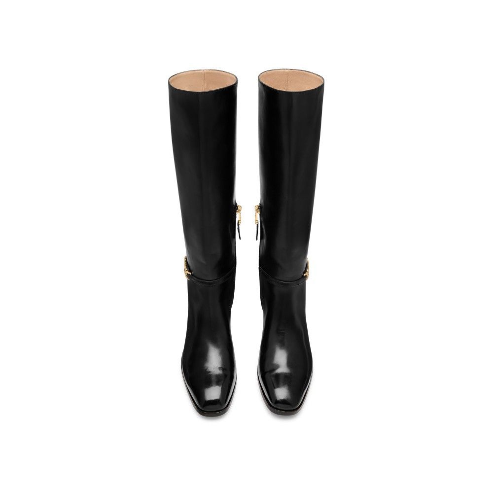 Tom Ford o1loc1c0925 W3492 Block Heel Leather Boots in Black Size US 7 / IT 37 - 4 Thumbnail