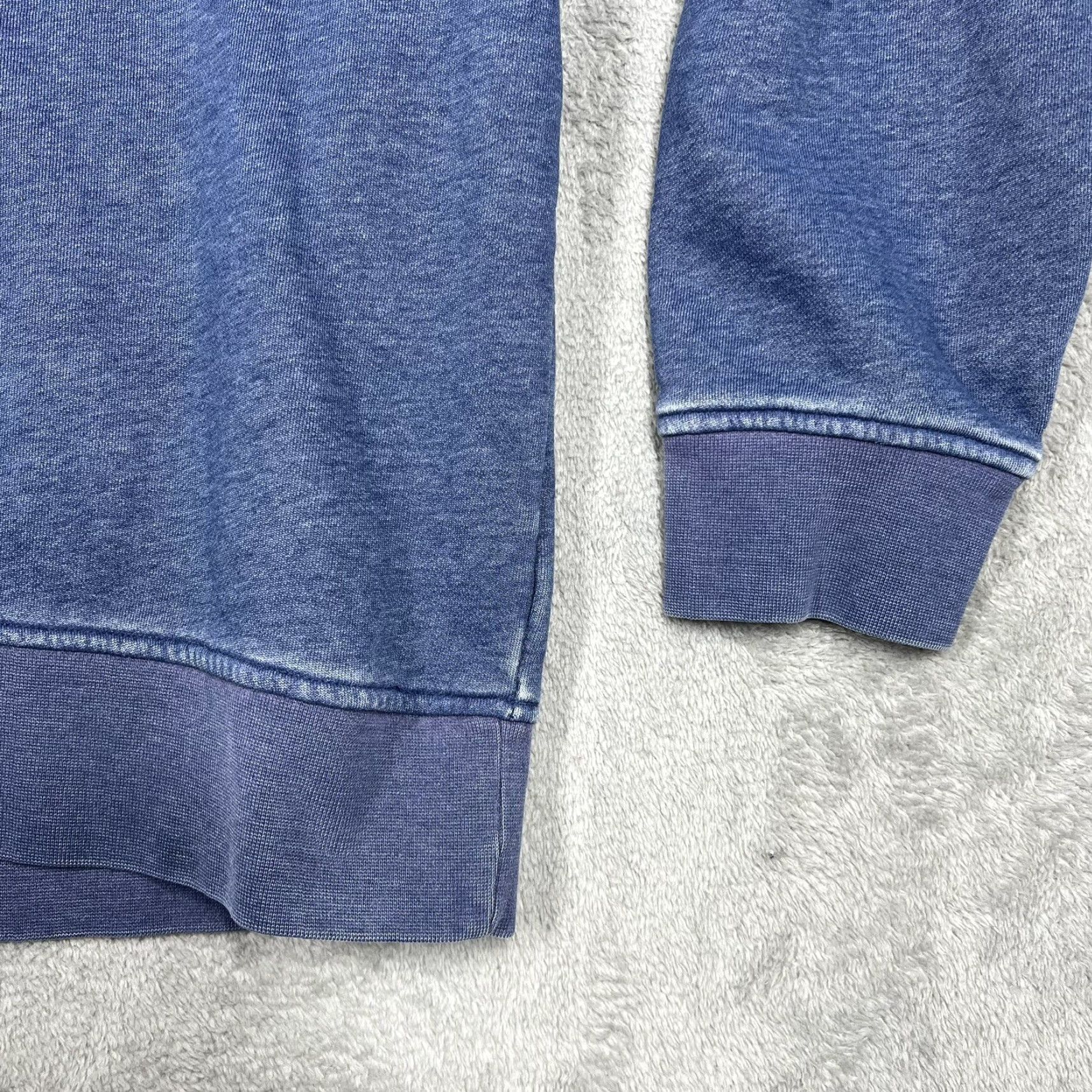 Orvis Orvis Men’s 2XL 1/4 Zip Sweatshirt Blue Pullover Knit Mock Neck Rib Cuff Button Snap All Seasons Casual Pullover Men’s Knit Top Fishing Logo 1/4 Zip Size US XXL / EU 58 / 5 - 2 Thumbnail