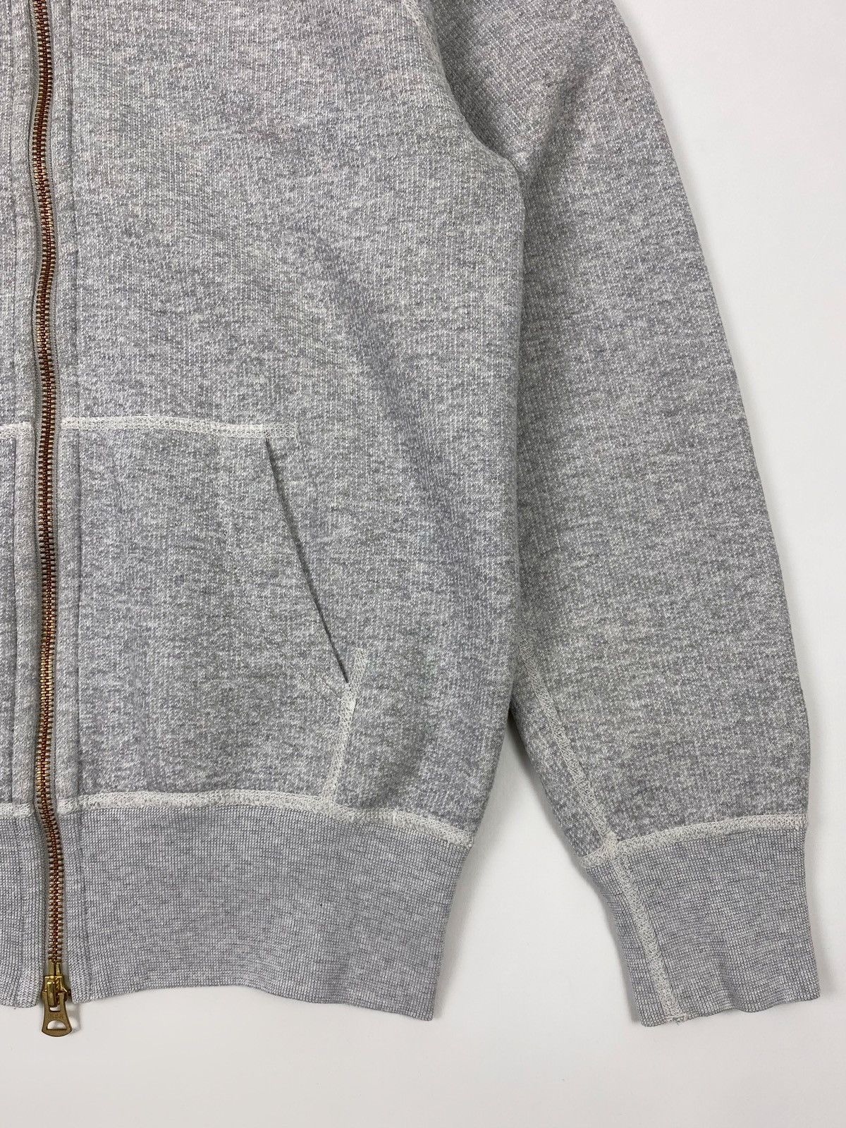 Orcival Orcival France Blank Grey French Terry Cotton Zip Hoodie Size S / US 4 / IT 40 - 5 Thumbnail