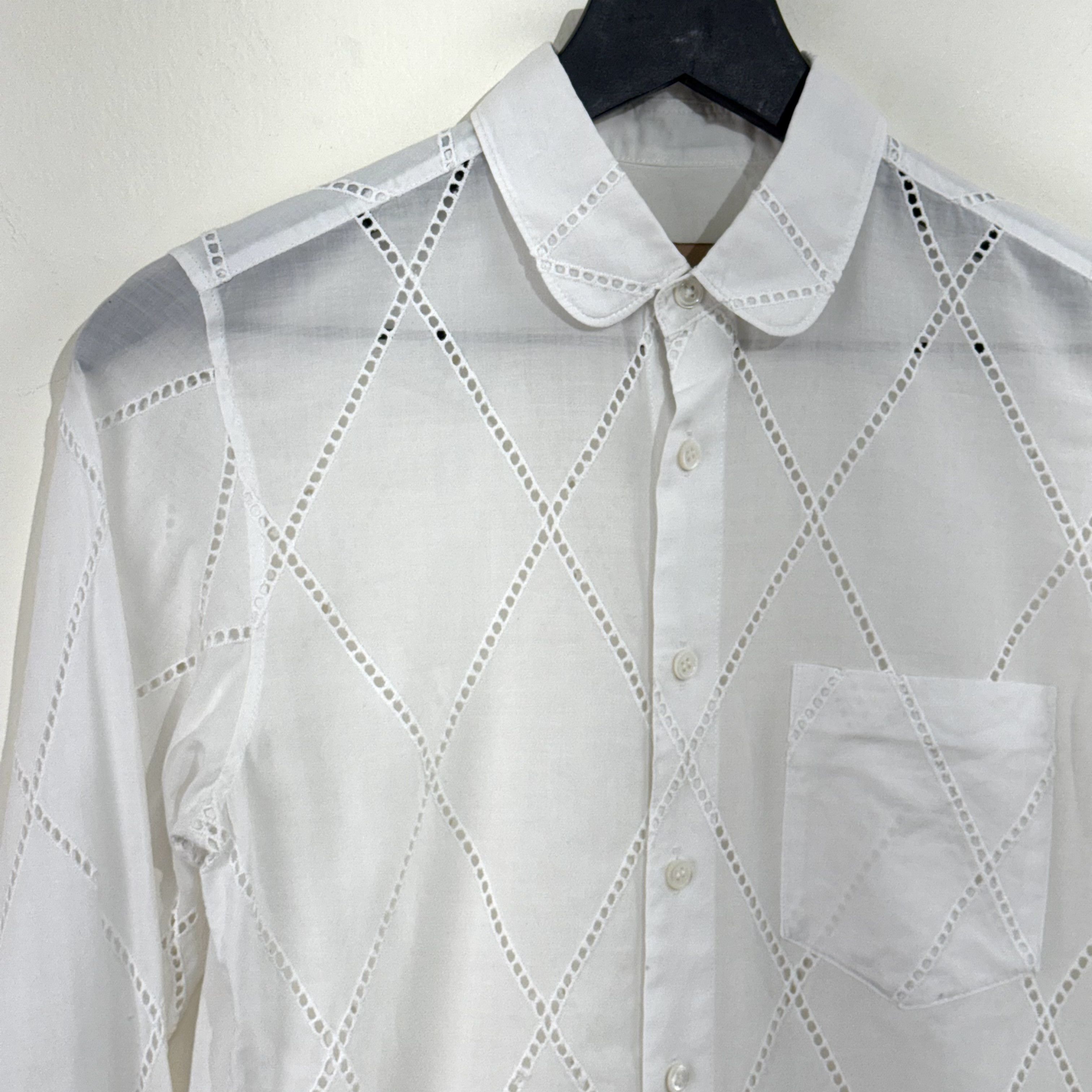 Comme des Garcons Comme des Garçons tricot Diamond Lace Round Collar Shirt Size S / US 4 / IT 40 - 4 Thumbnail