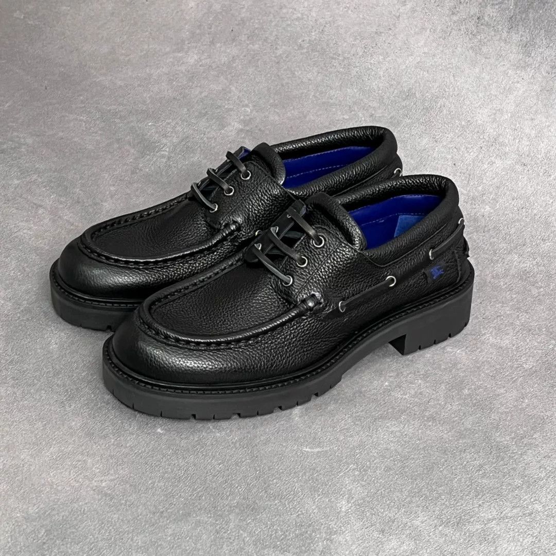 Burberry Burberry Leather Black Lowtop Sneakers 7 Men Size US 7 / EU 40 - 1 Thumbnail