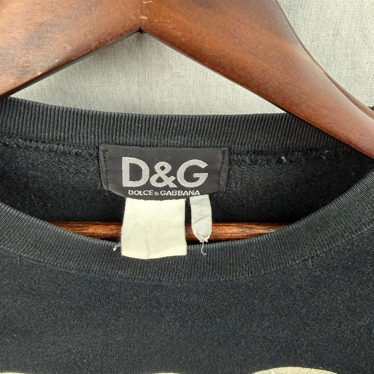 Dolce & Gabbana Vintage Dolce &Gabbana Black Sweter Big Logo Size US L / EU 52-54 / 3 - 3 Thumbnail