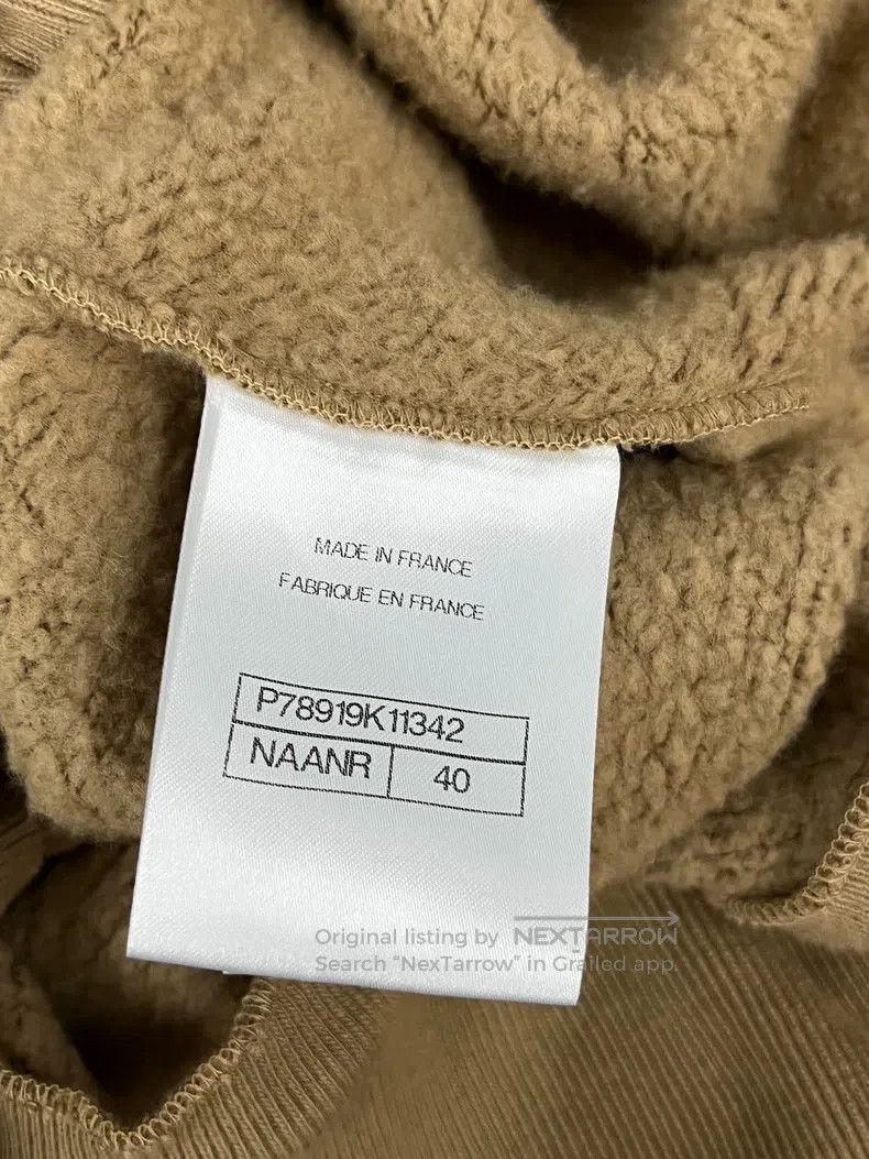 Chanel Chanel 24K khaki teddy lamb wool stitching sweatshirt Size S / US 4 / IT 40 - 5 Thumbnail