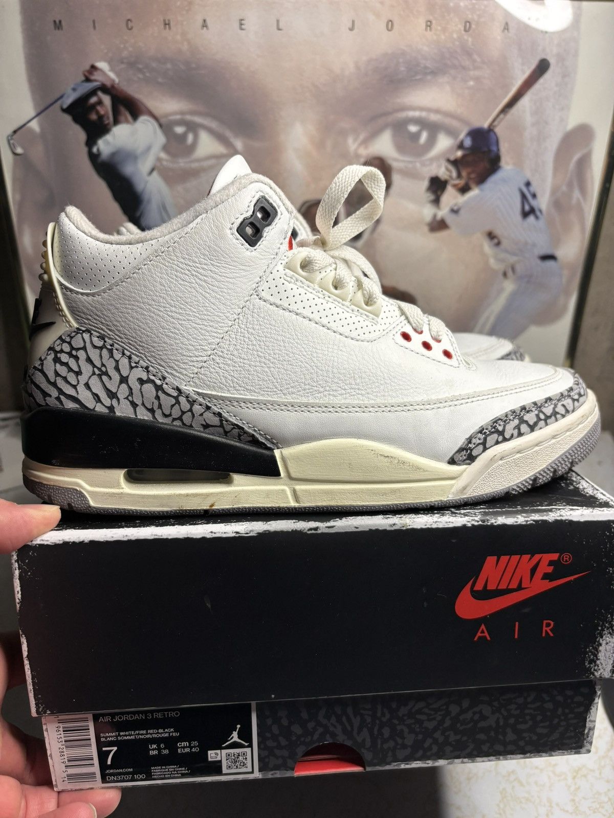 Jordan Brand Jordan Retro 3 ‘white cement reimagined’ Size US 7 / EU 40 - 1 Thumbnail