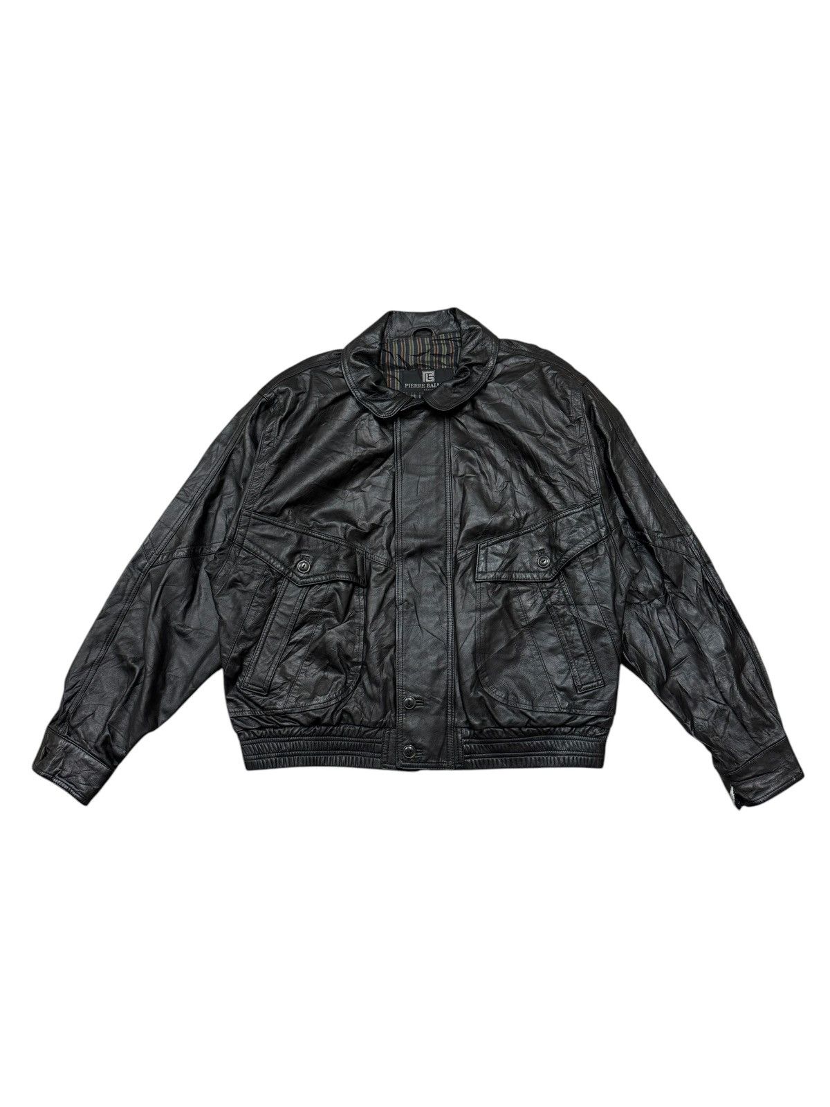 Pierre Balmain Vintage Pierre Balmain Paris Bomber Leather Jacket Size US L / EU 52-54 / 3 - 1 Thumbnail