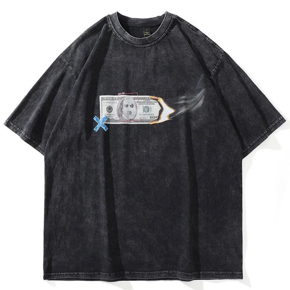 Japanese Brand Dollar Graphic T Shirt Size US L / EU 52-54 / 3 - 1 Thumbnail