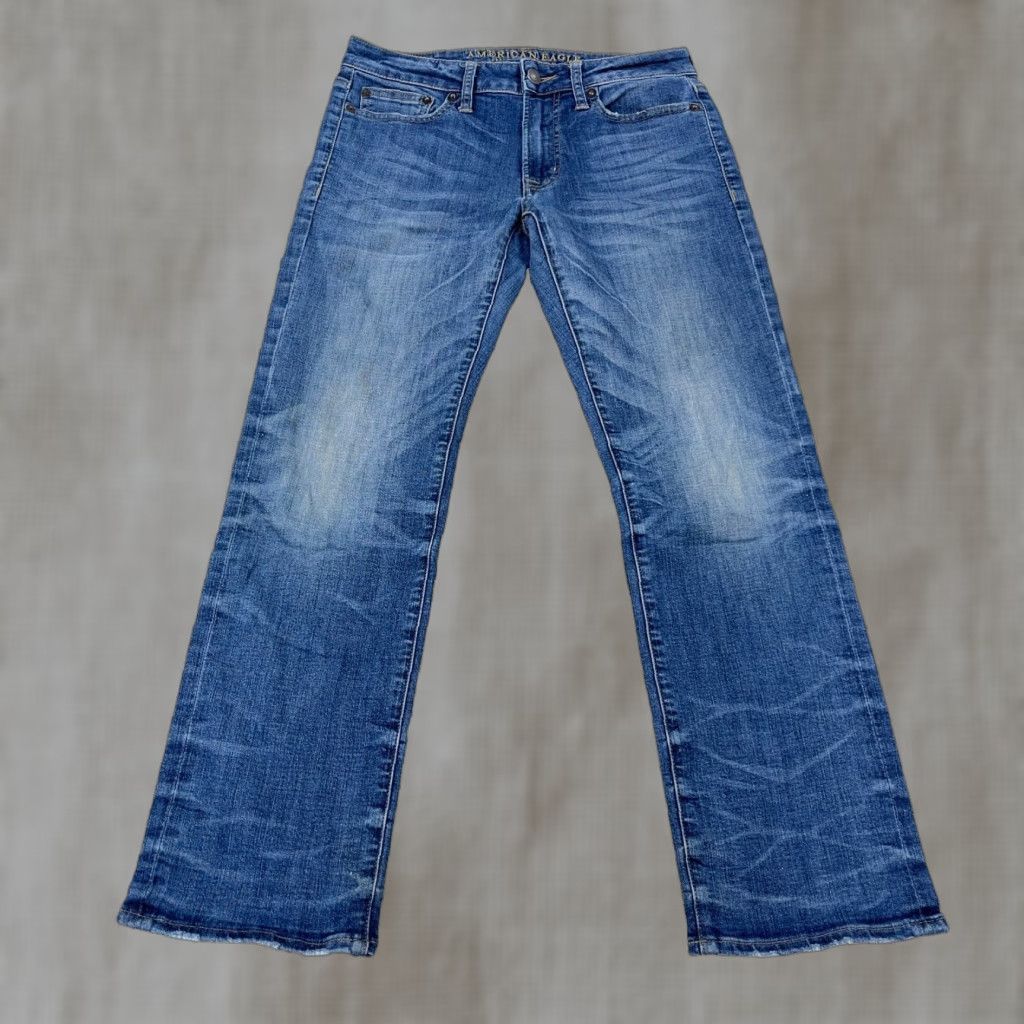 American Eagle Outfitters American Eagle Jeans Men 29x30 Regular Straight Blue 5-Pocket Denim Modern Classic (Medium Wash) Mens Size US 29 - 1 Thumbnail