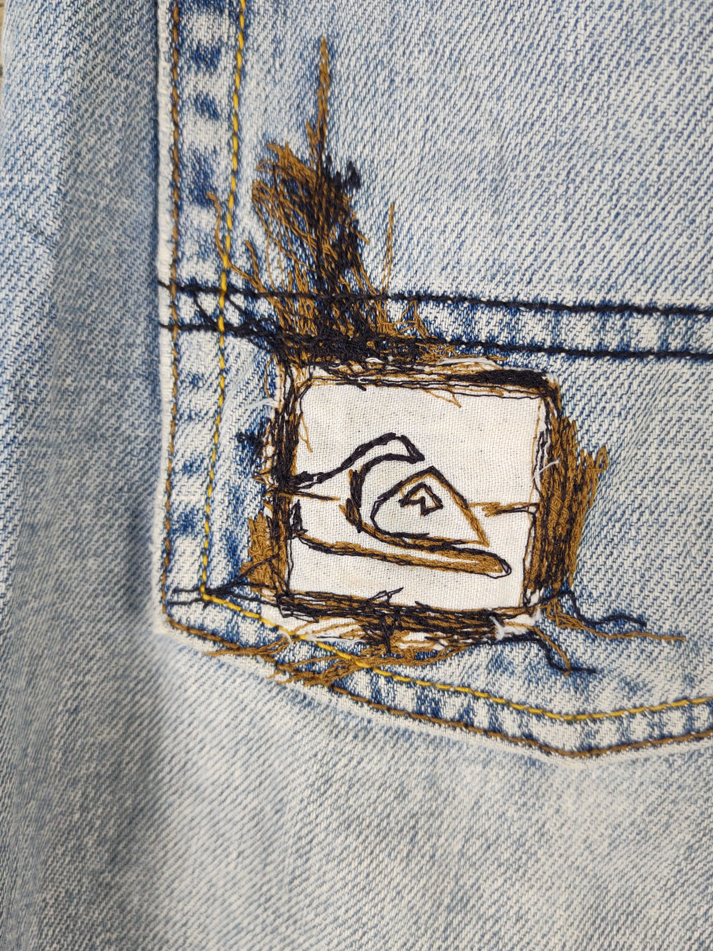 Quiksilver Quicksilver Blue Distressed Ripped denim Jeans #W1967 Size US 30 / EU 46 - 9 Thumbnail