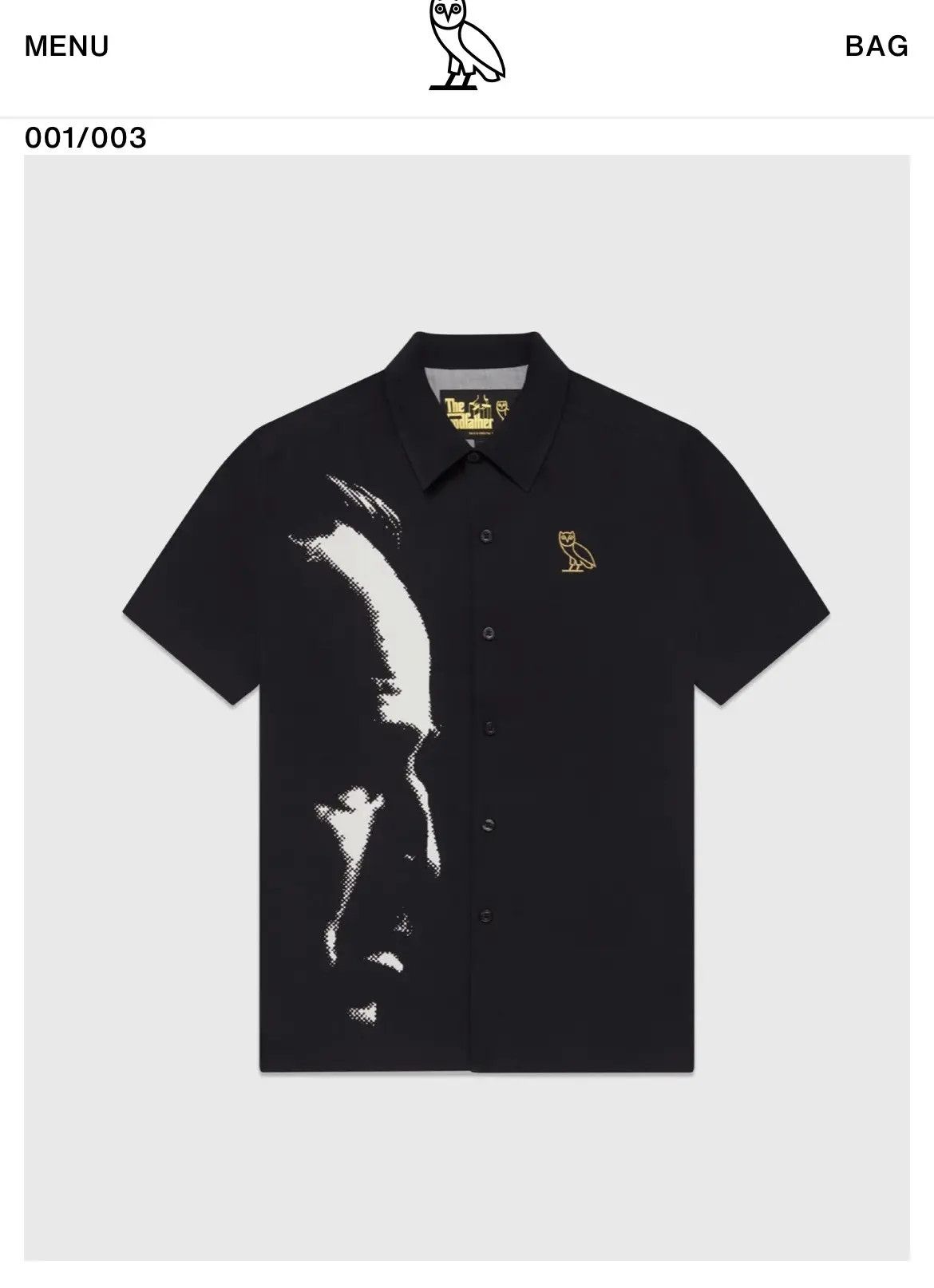 Drake OVO x The Godfather Silk Shirt Button Up Size US XL / EU 56 / 4 - 4 Thumbnail