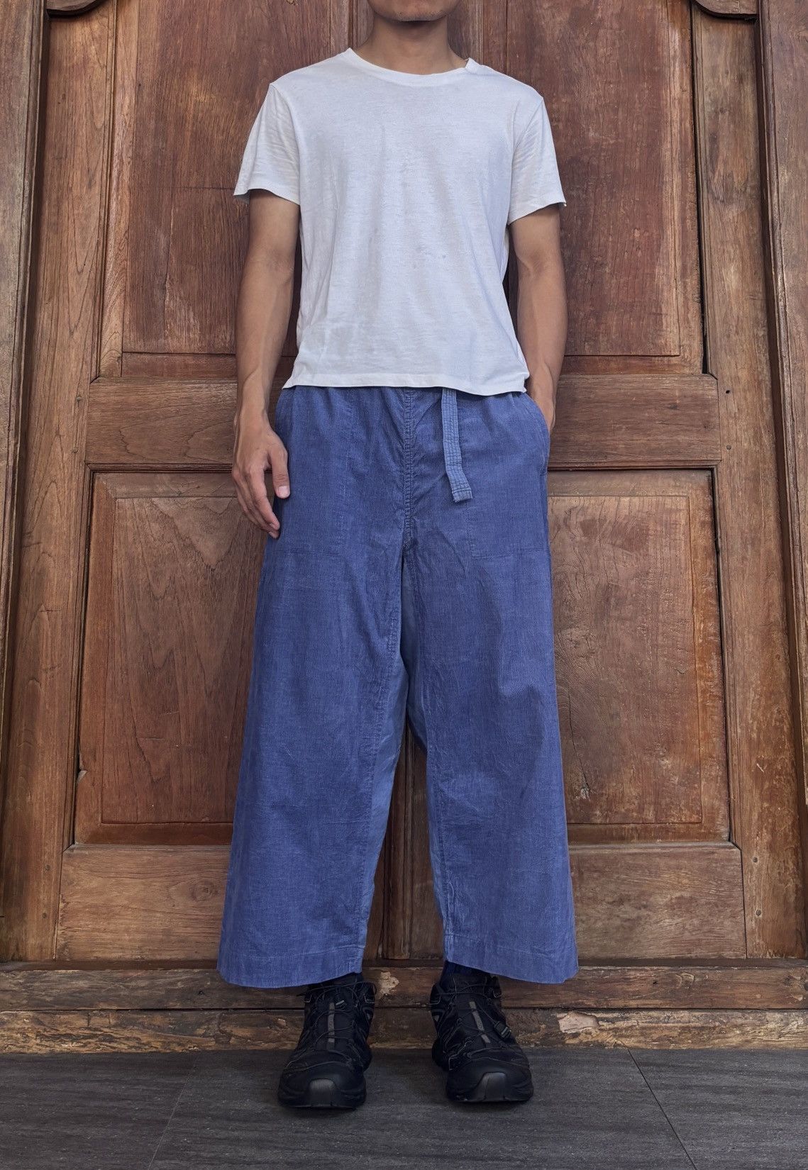 Issey Miyake FREE TAX! Two Tone Corduroy Wideleg Cropped Pants Size US 32 / EU 48 - 1 Thumbnail