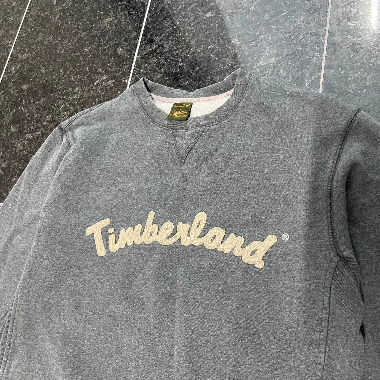 Timberland × Vintage Vintage Timberland Sweatshirt Crewneck Spellout Big Logo Size US S / EU 44-46 / 1 - 2 Thumbnail
