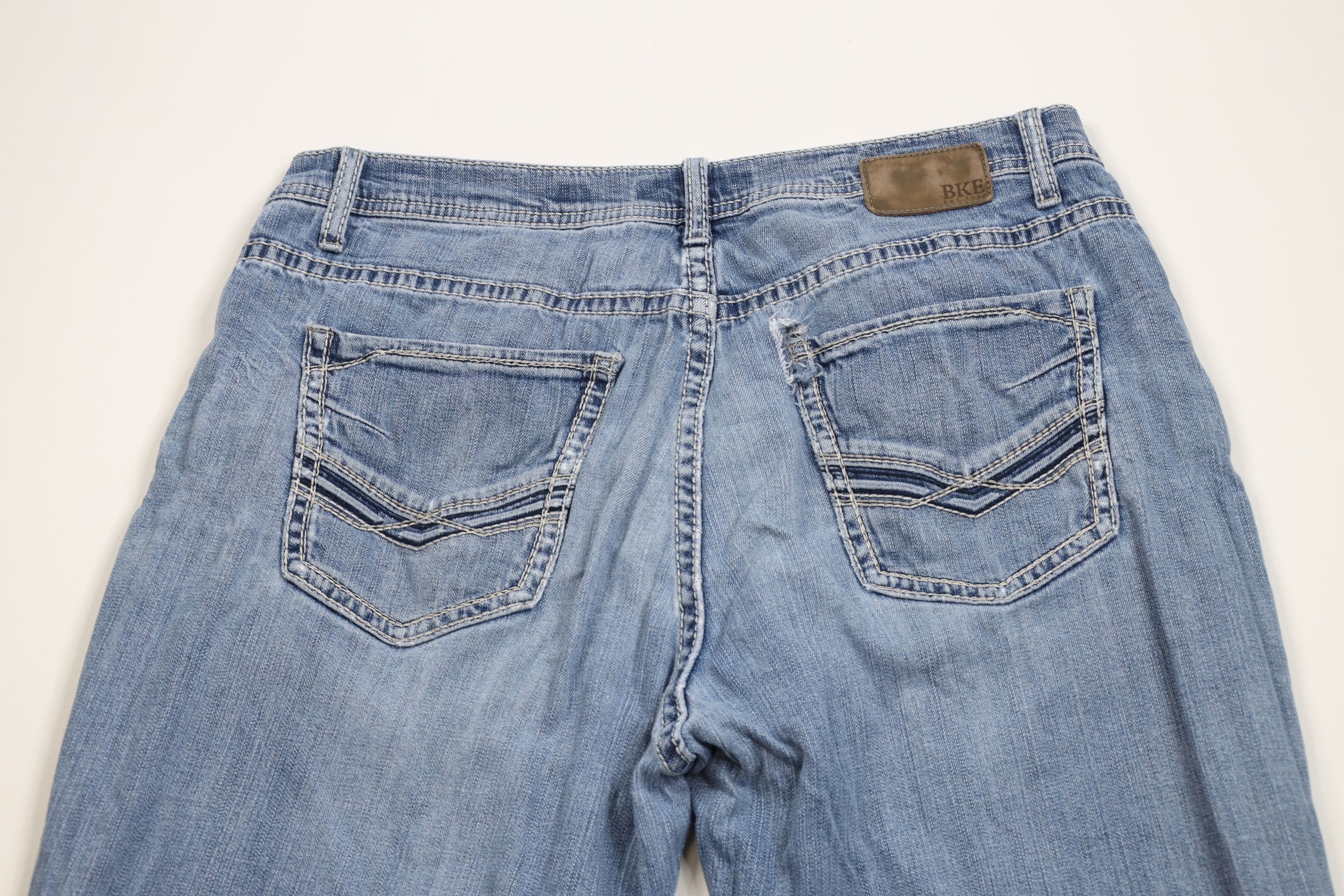 Vintage Buckle BKE Thick Stitch Stretch Tyler Straight Leg Jeans Size US 36 / EU 52 - 12 Thumbnail