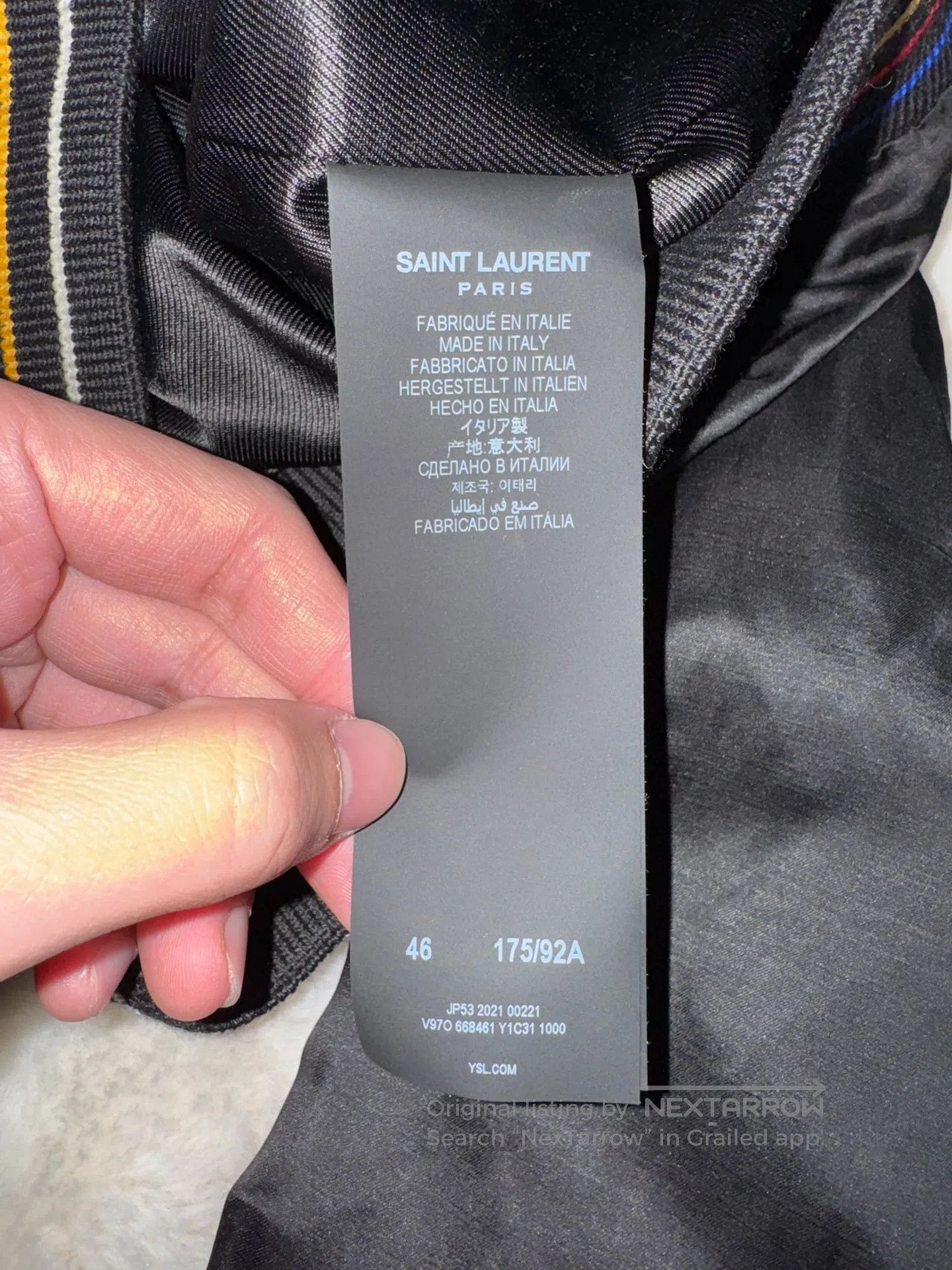 Saint Laurent Paris Saint Laurent Paris Baseball Jacket| Size US S / EU 44-46 / 1 - 6 Thumbnail