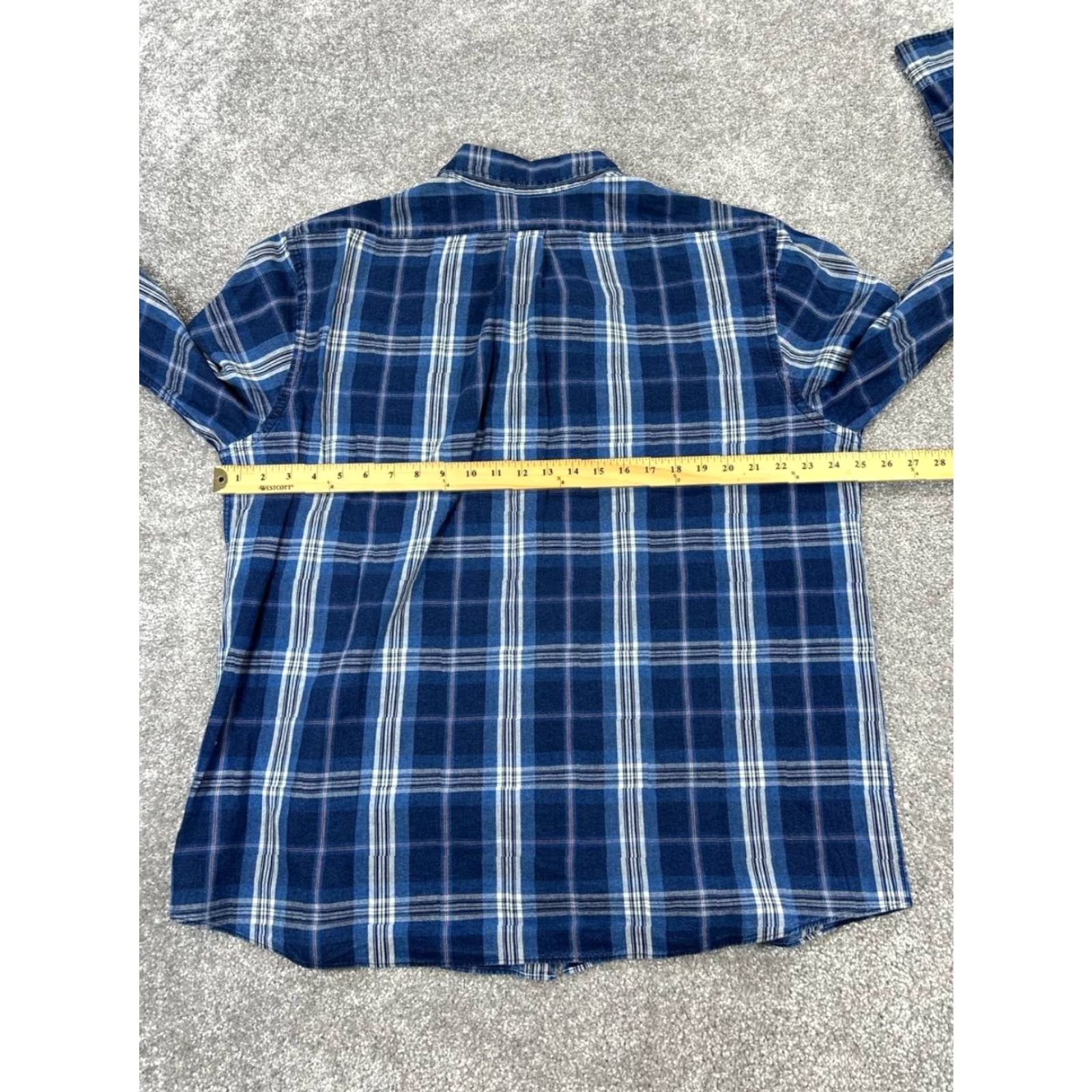 Brooks Brothers Brooks Brothers Plaid Flannel Shirt Mens XL Blue Cotton Button-Up Casual Size US XL / EU 56 / 4 - 5 Thumbnail